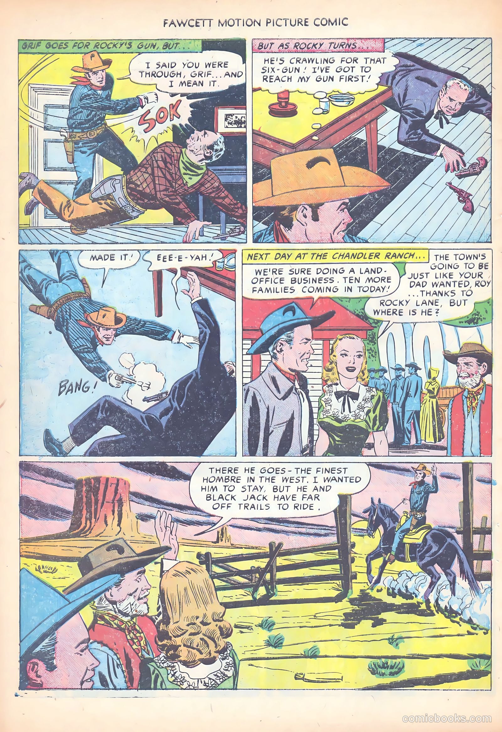 Motion Picture Comics 103 Covered Wagon Raid #1 — page 34 of 36