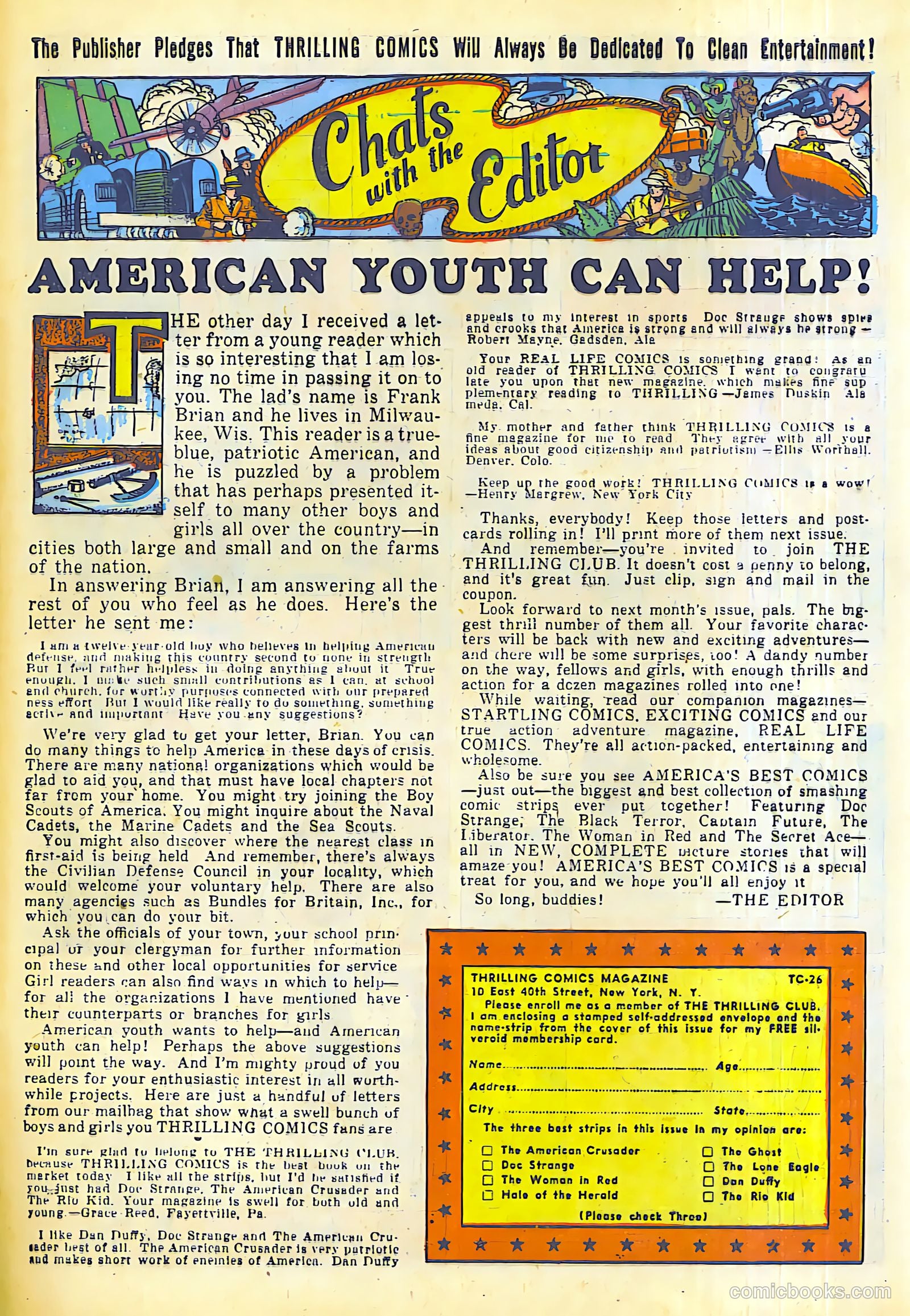 Thrilling Comics #26 (1940) — page 58 of 69