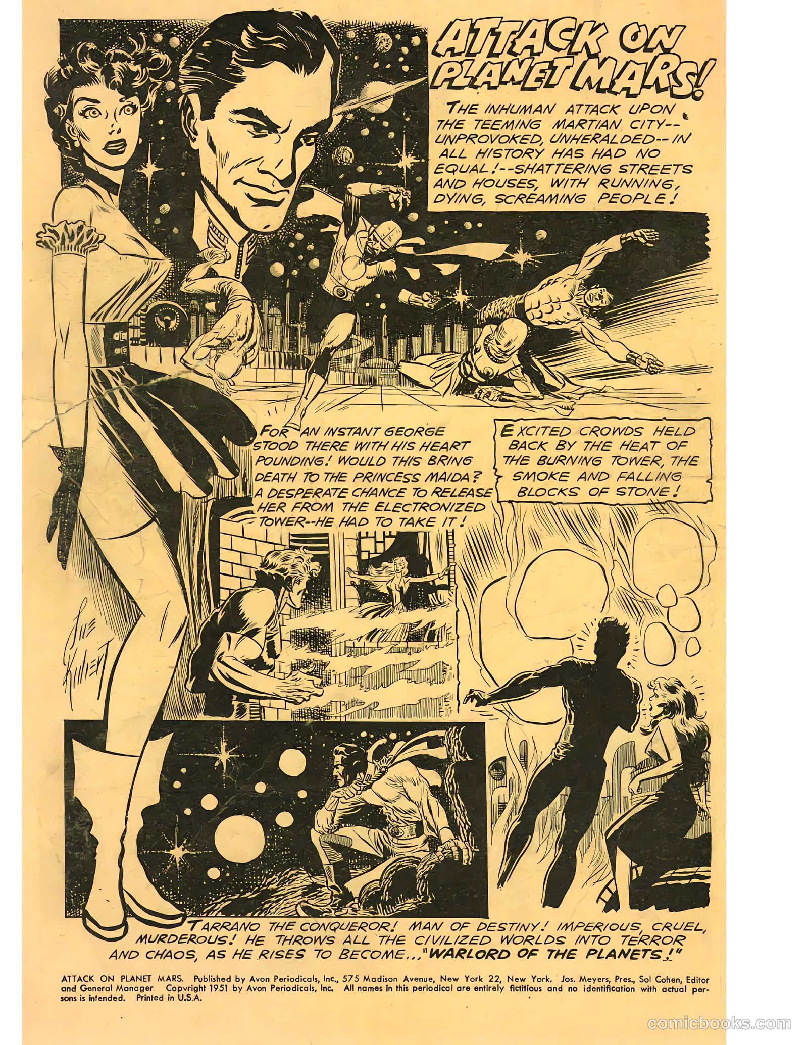 Attack on Planet Mars #1 (1951) — page 2 of 35