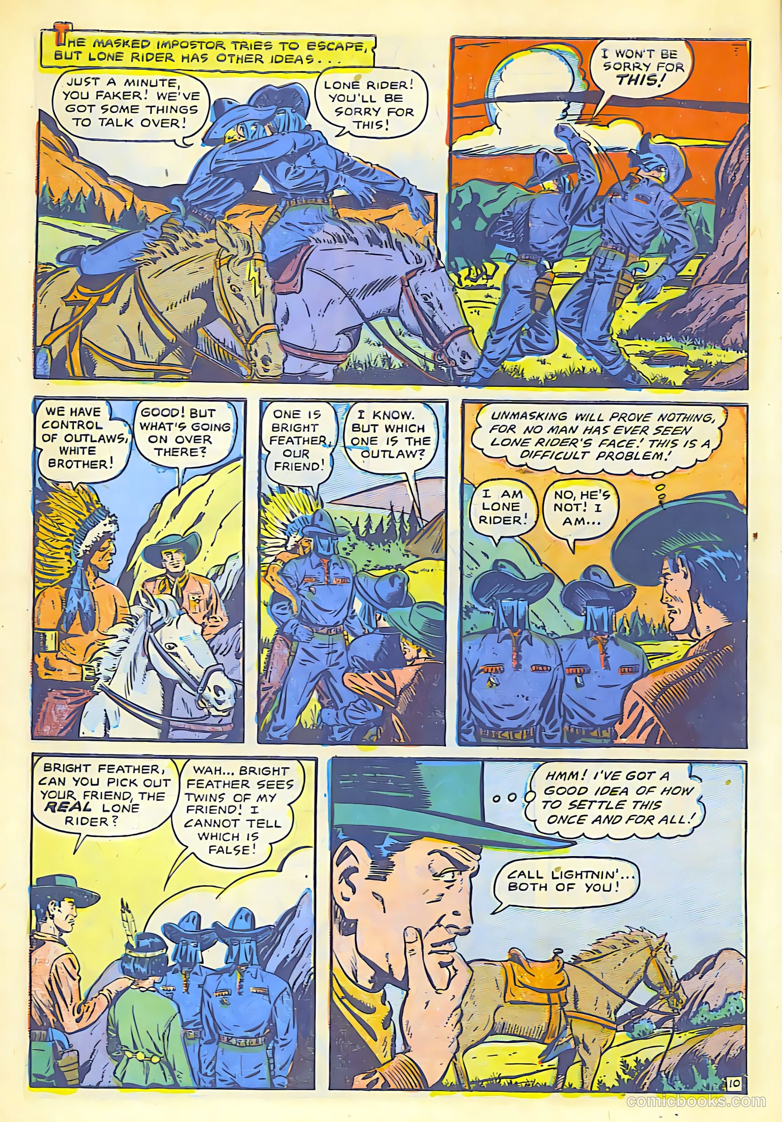 The Lone Rider #1 (1950) — page 12 of 52