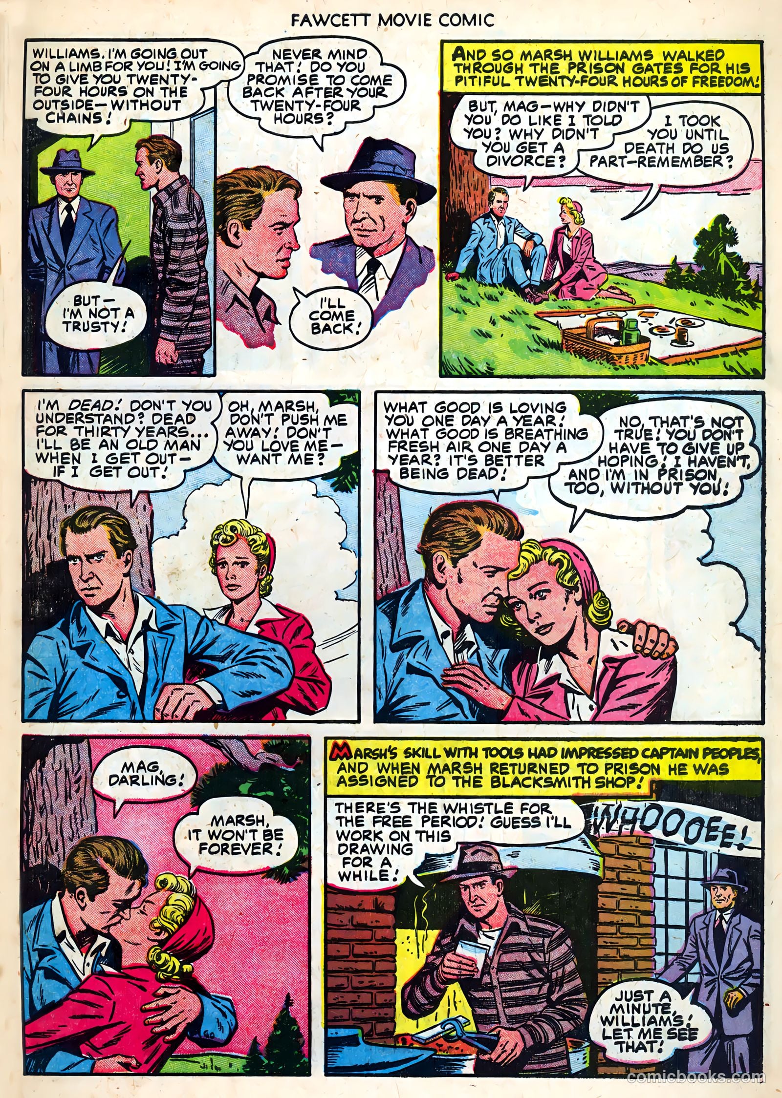 Fawcett Movie Comic 19 - Carbine Williams #1 — page 27 of 36