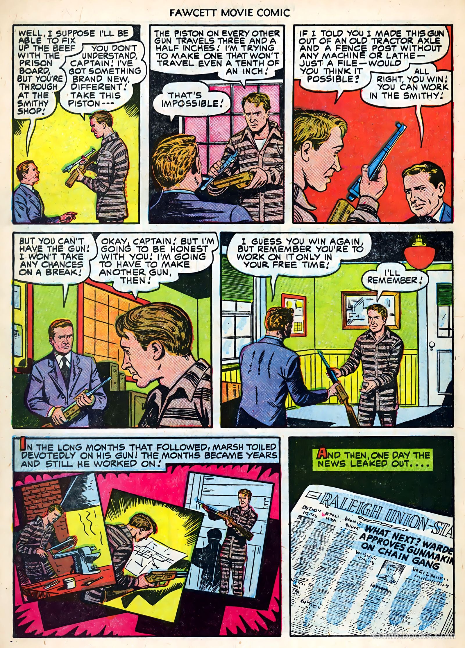 Fawcett Movie Comic 19 - Carbine Williams #1 — page 30 of 36