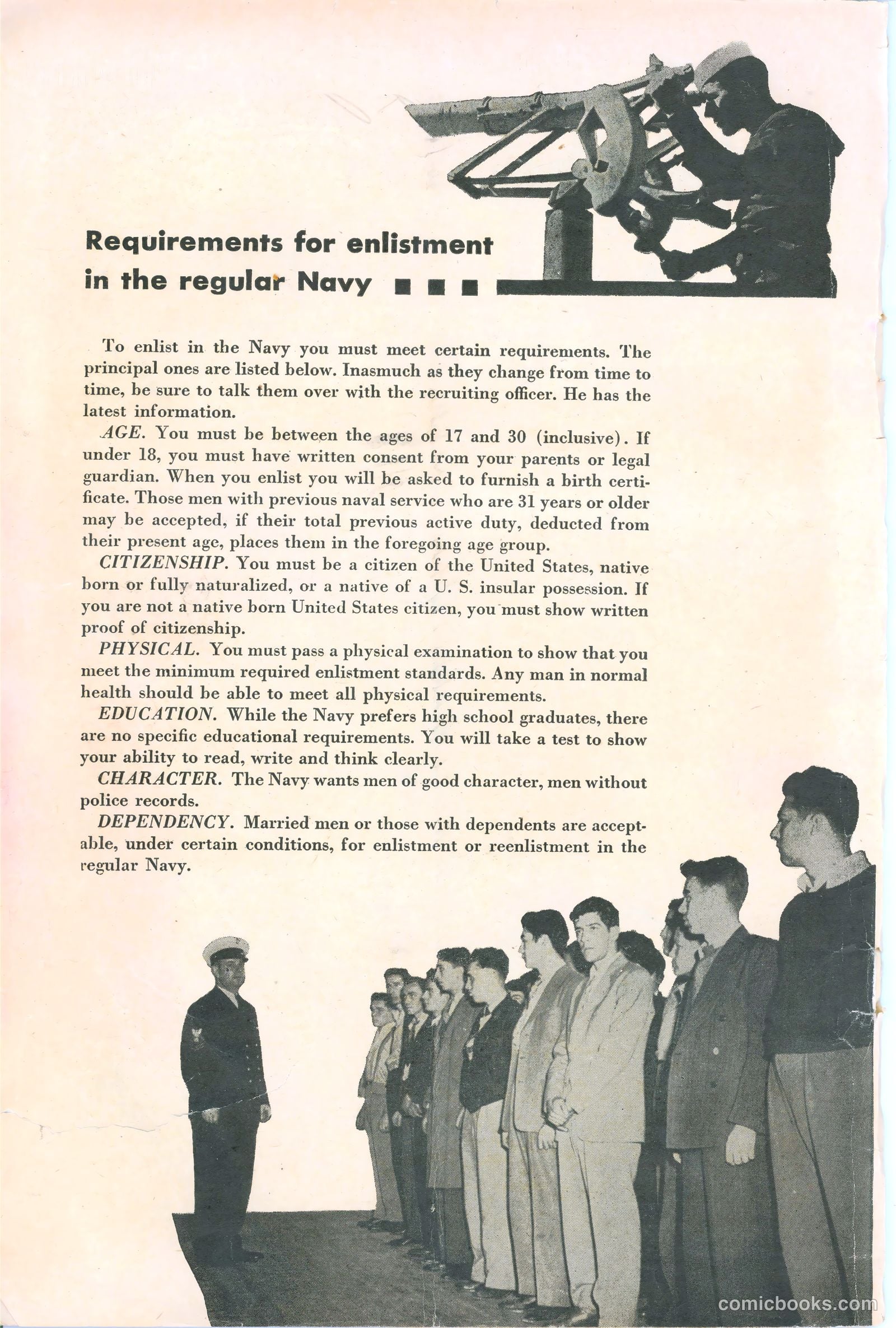 Dick Wingate of the United States Navy #nn (1951) — page 2 of 36