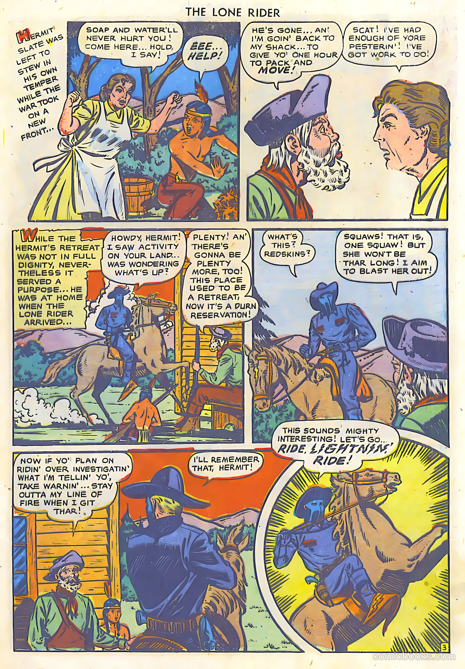 The Lone Rider #19 (1950) — page 7 of 36