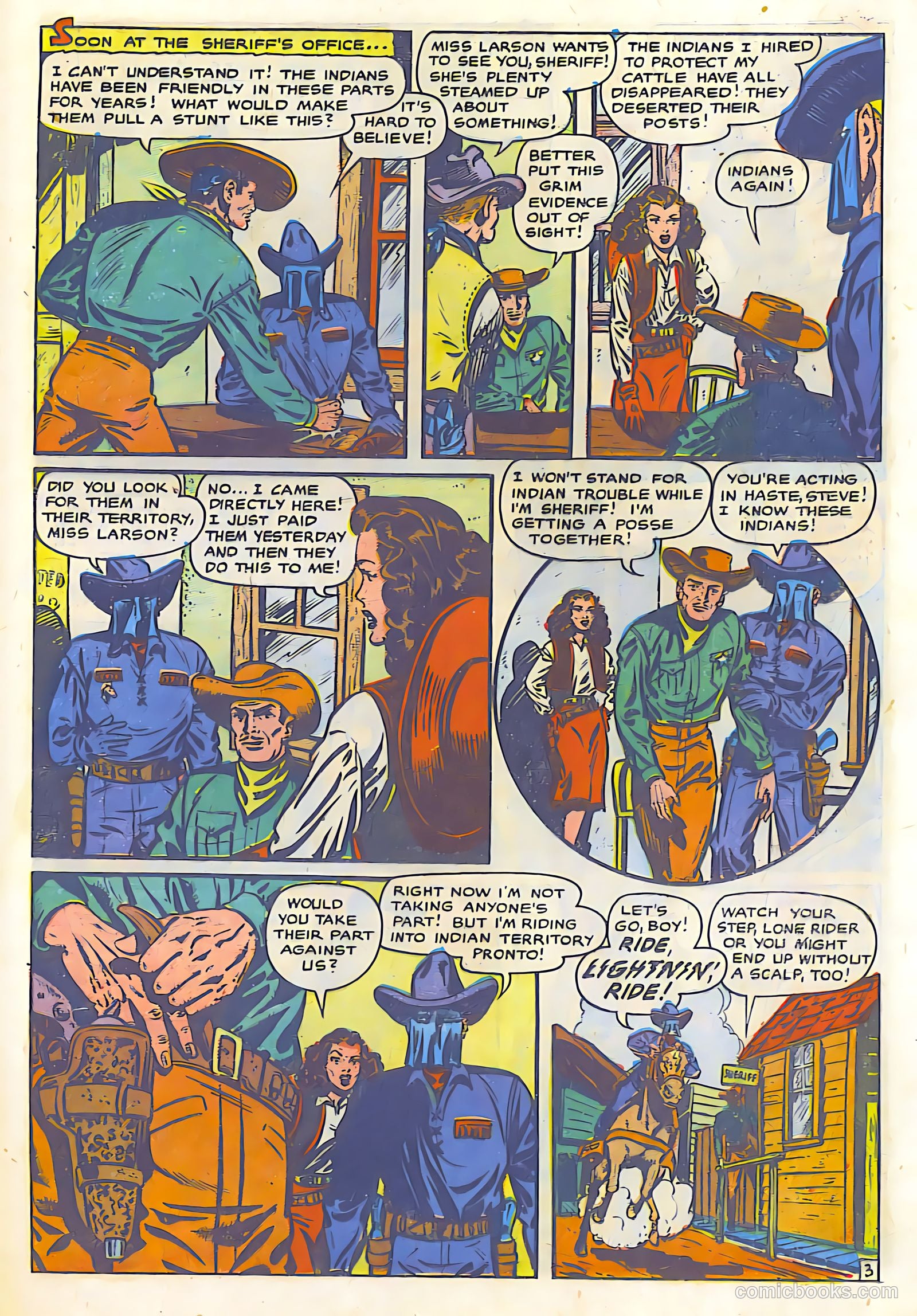 The Lone Rider #19 (1950) — page 25 of 36