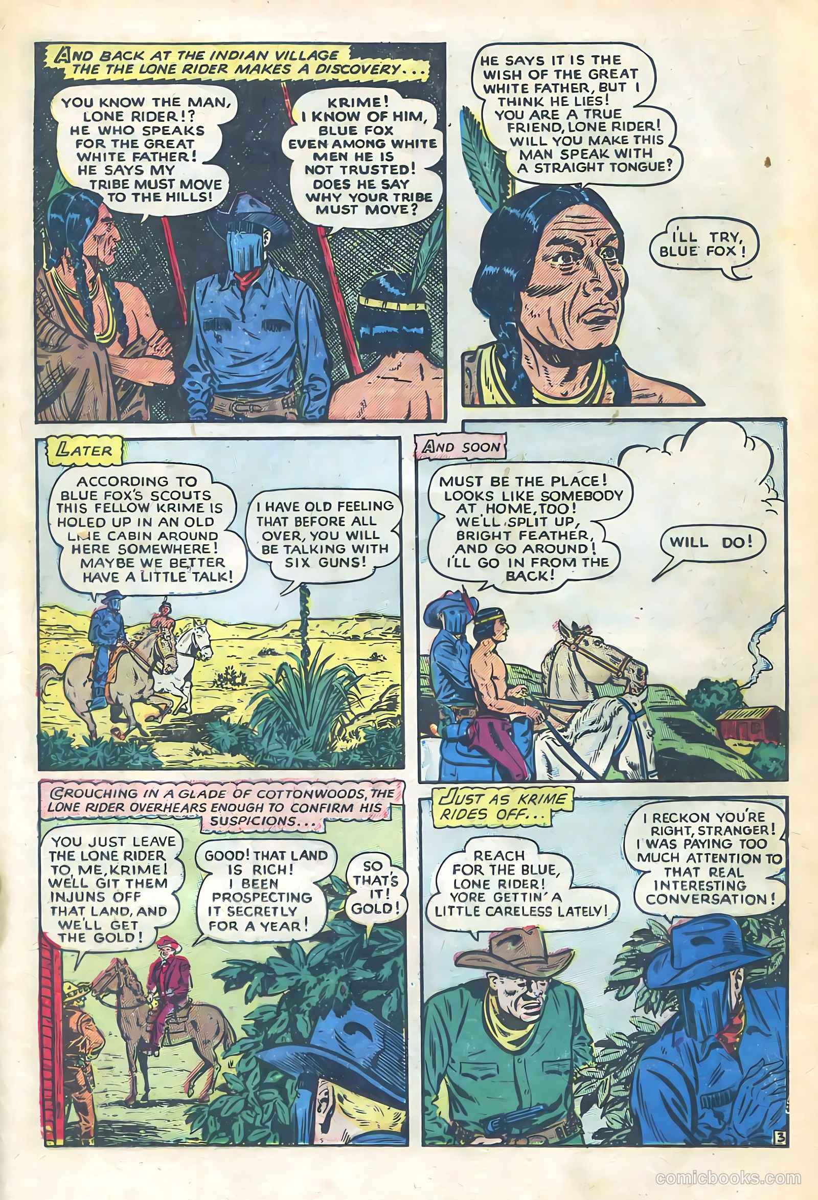 The Lone Rider #12 (1950) — page 15 of 36