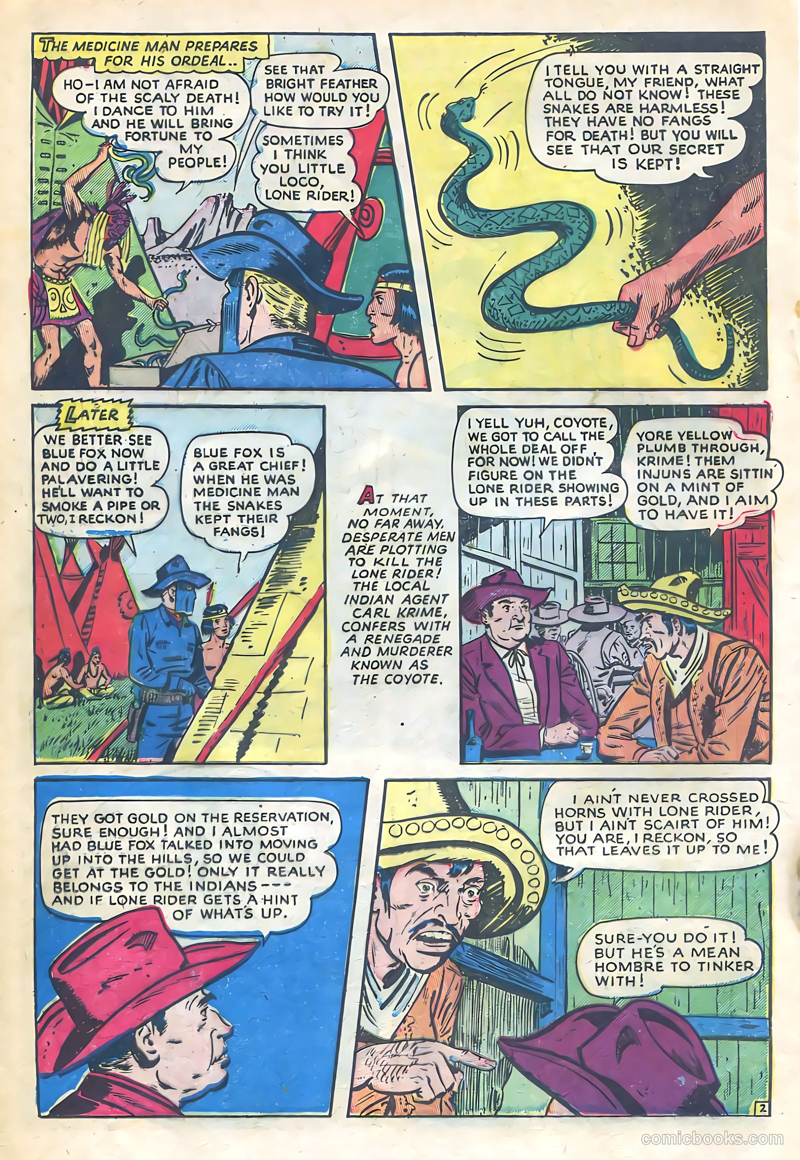 The Lone Rider #12 (1950) — page 20 of 36