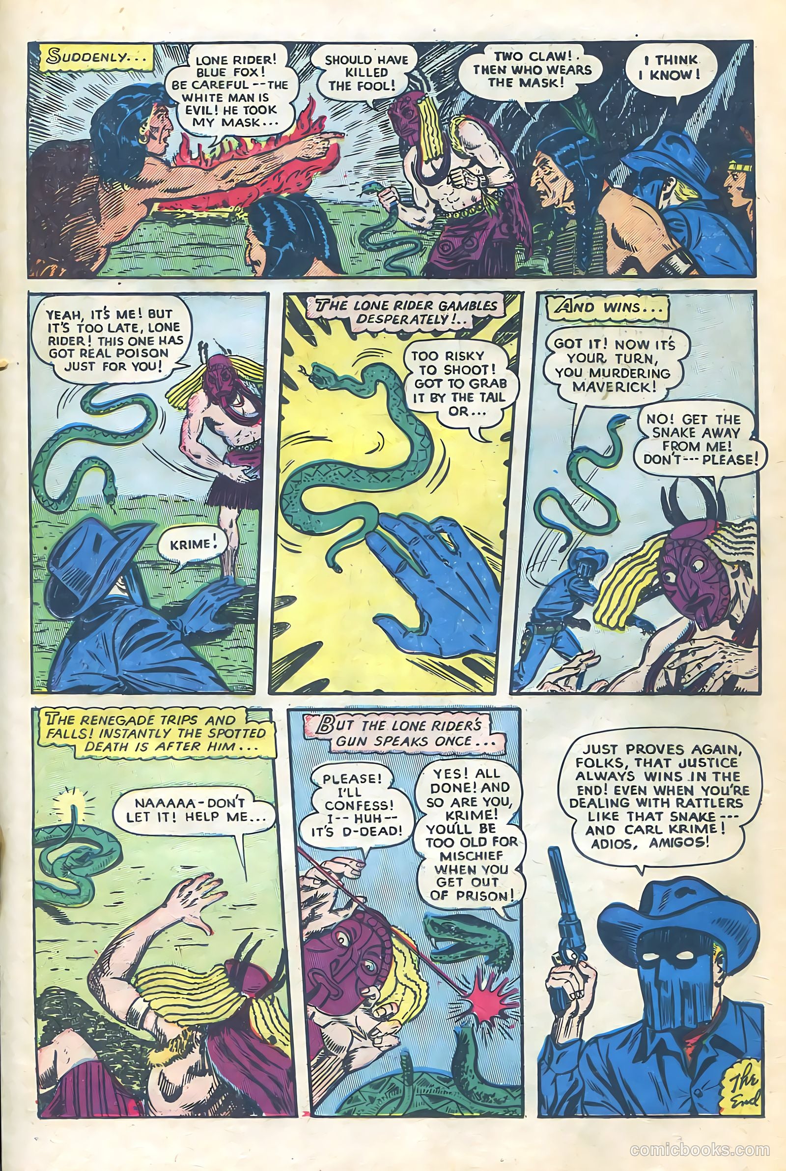 The Lone Rider #12 (1950) — page 25 of 36