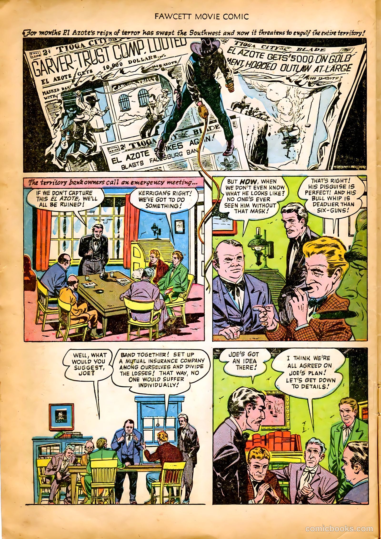 Fawcett Movie Comic 8 - King of the Bull Whip #1 — page 6 of 36