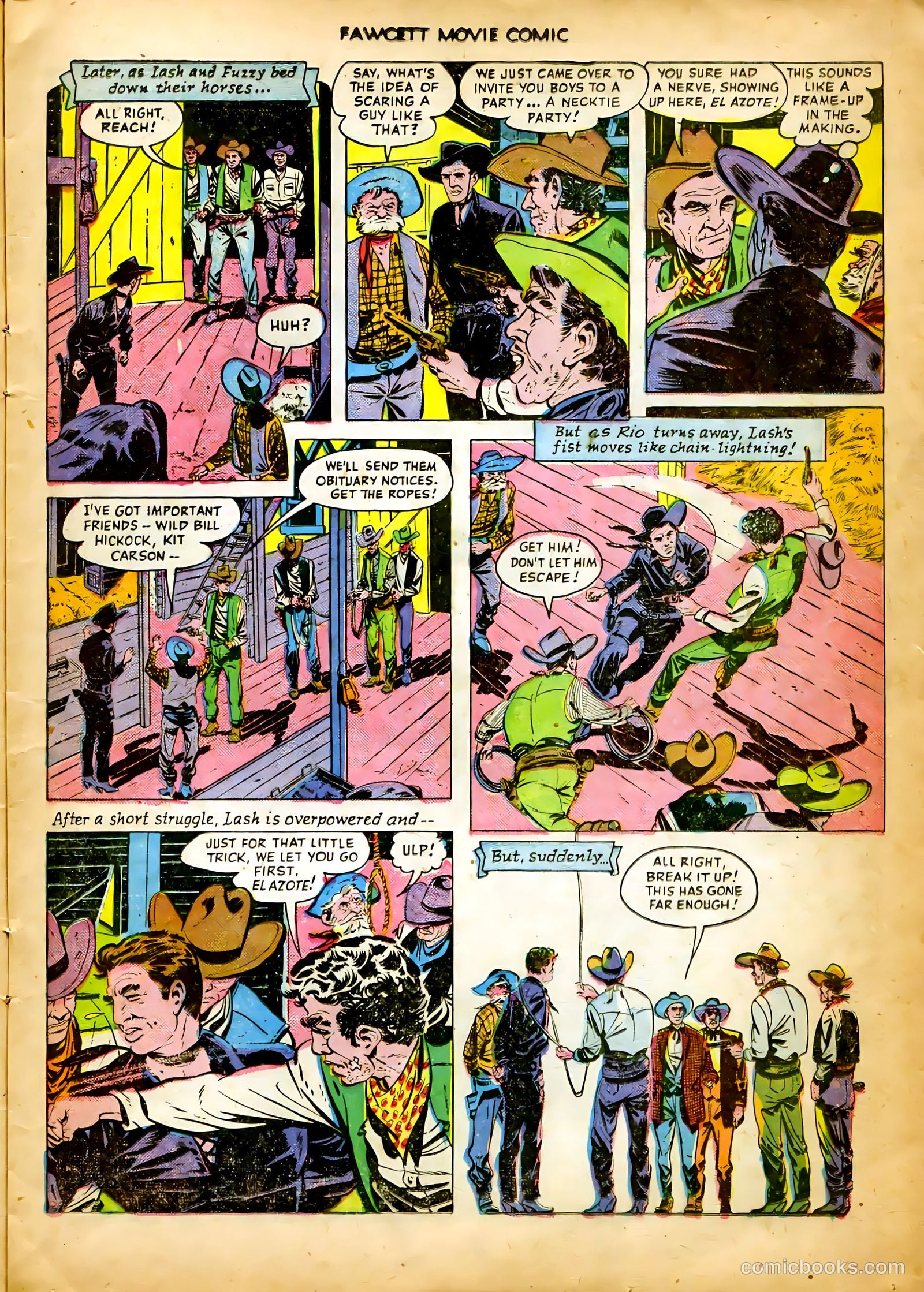 Fawcett Movie Comic 8 - King of the Bull Whip #1 — page 13 of 36