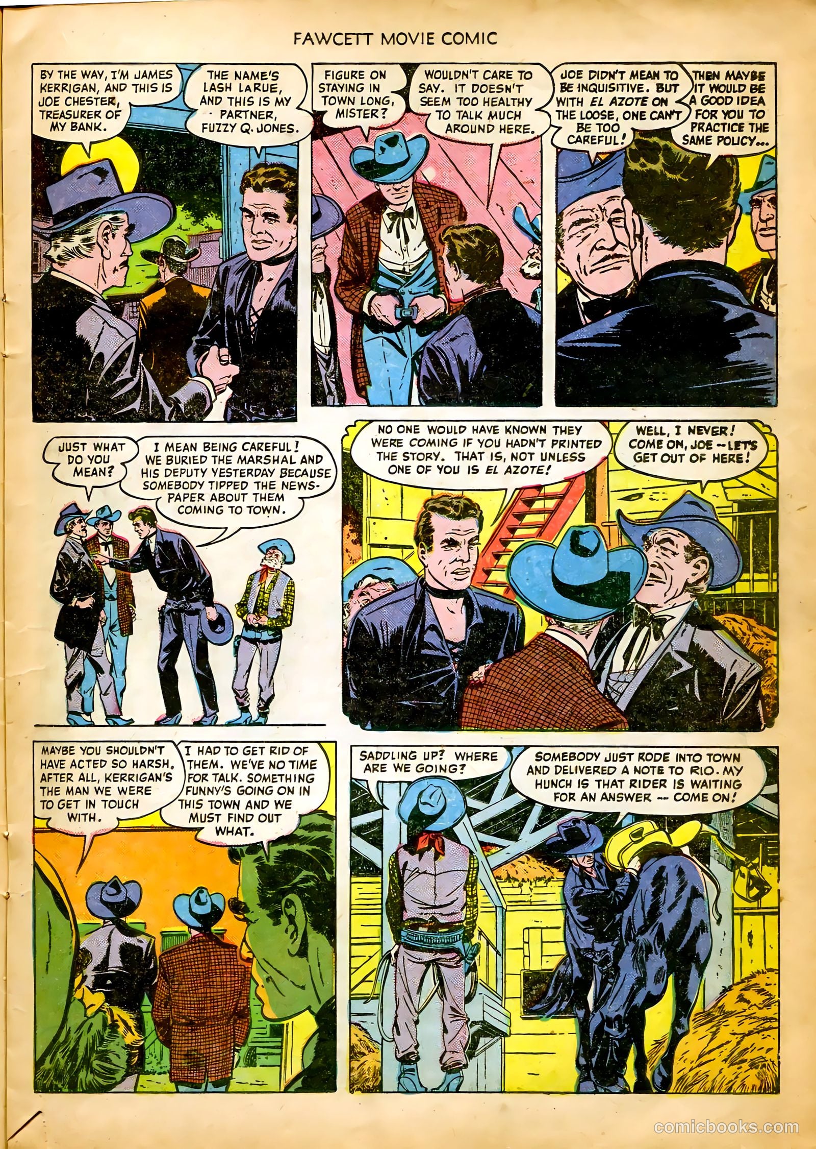 Fawcett Movie Comic 8 - King of the Bull Whip #1 — page 15 of 36