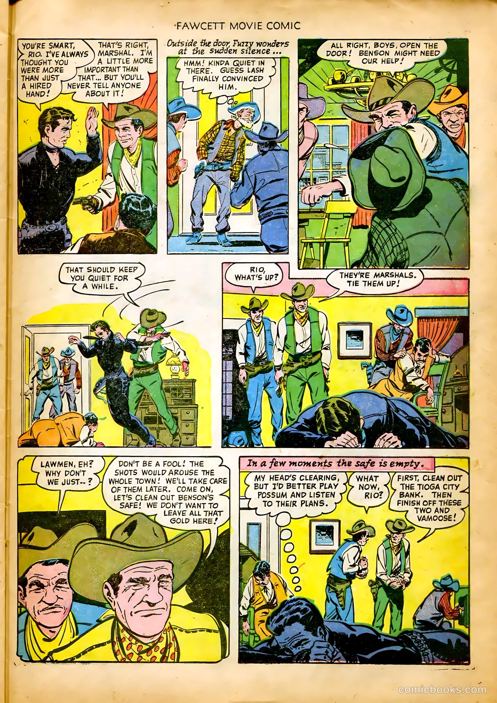 Fawcett Movie Comic 8 - King of the Bull Whip #1 — page 27 of 36