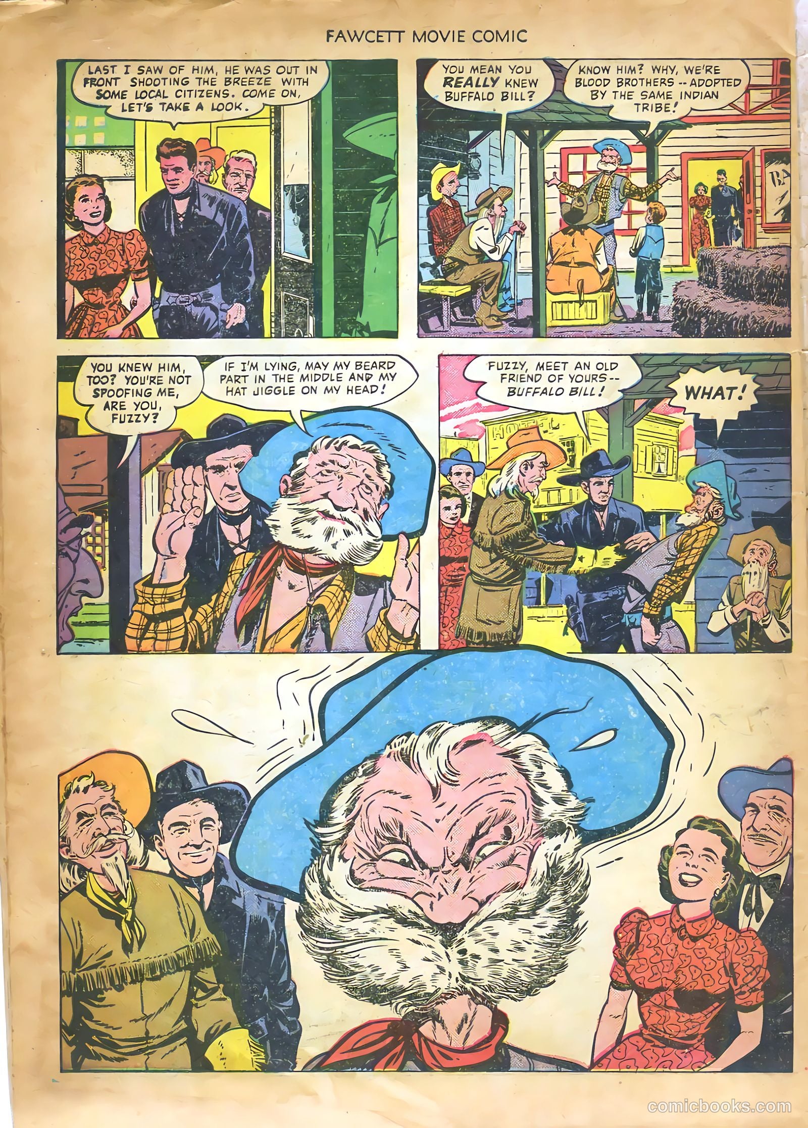 Fawcett Movie Comic 8 - King of the Bull Whip #1 — page 34 of 36