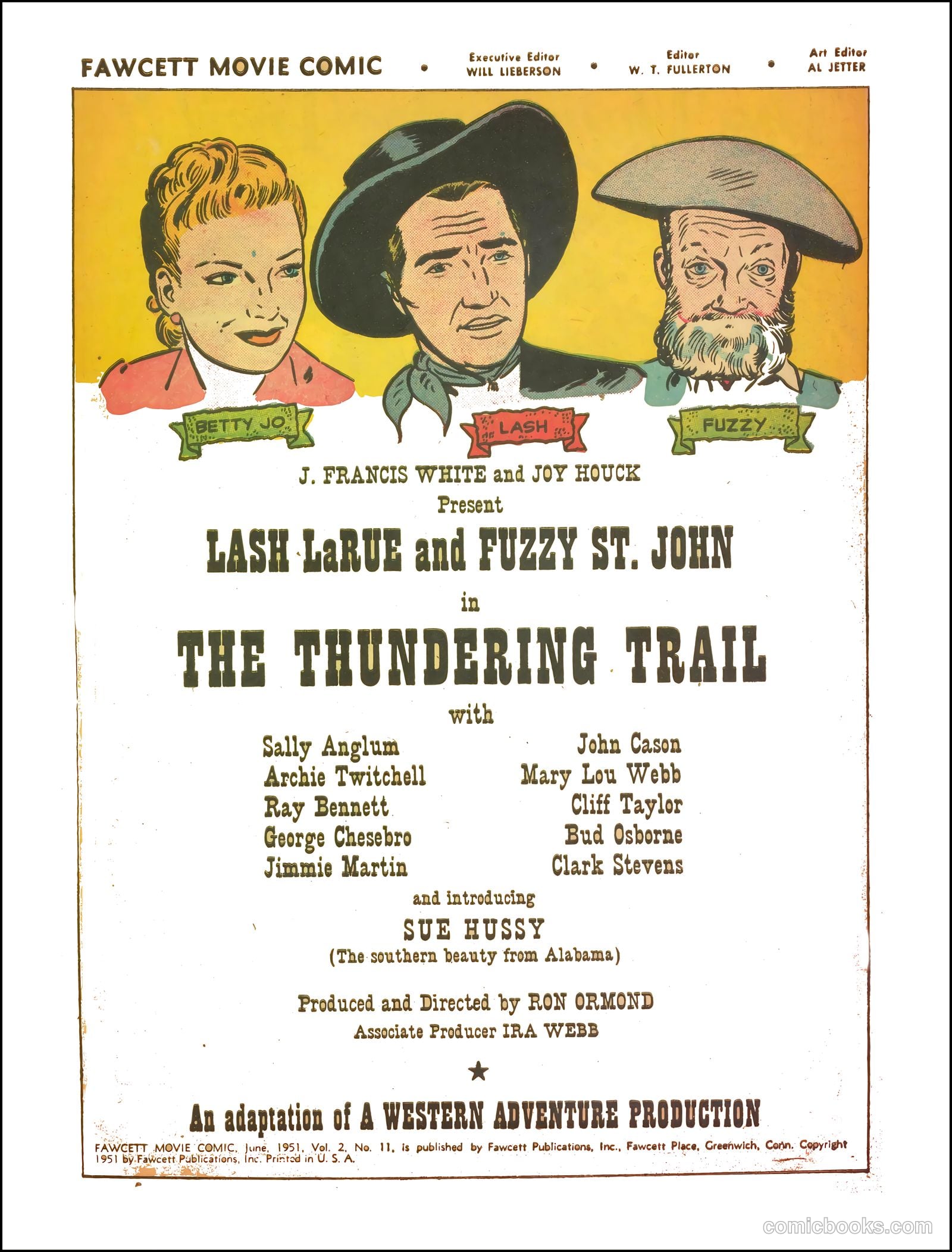 Fawcett Movie Comic 11 - The Thundering Trail #1 — page 3 of 35