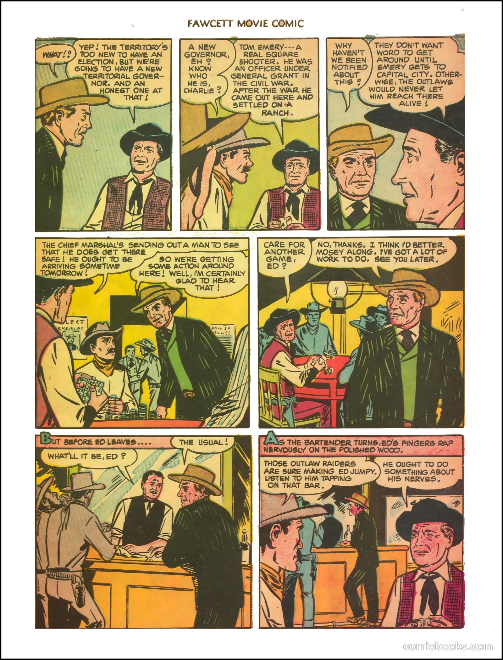 Fawcett Movie Comic 11 - The Thundering Trail #1 — page 7 of 35