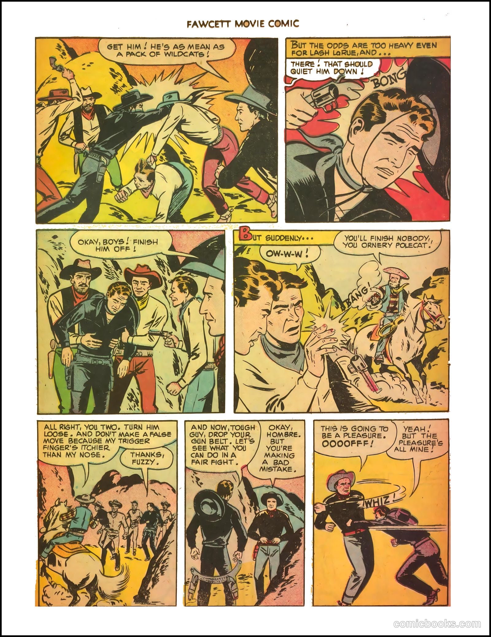 Fawcett Movie Comic 11 - The Thundering Trail #1 — page 13 of 35