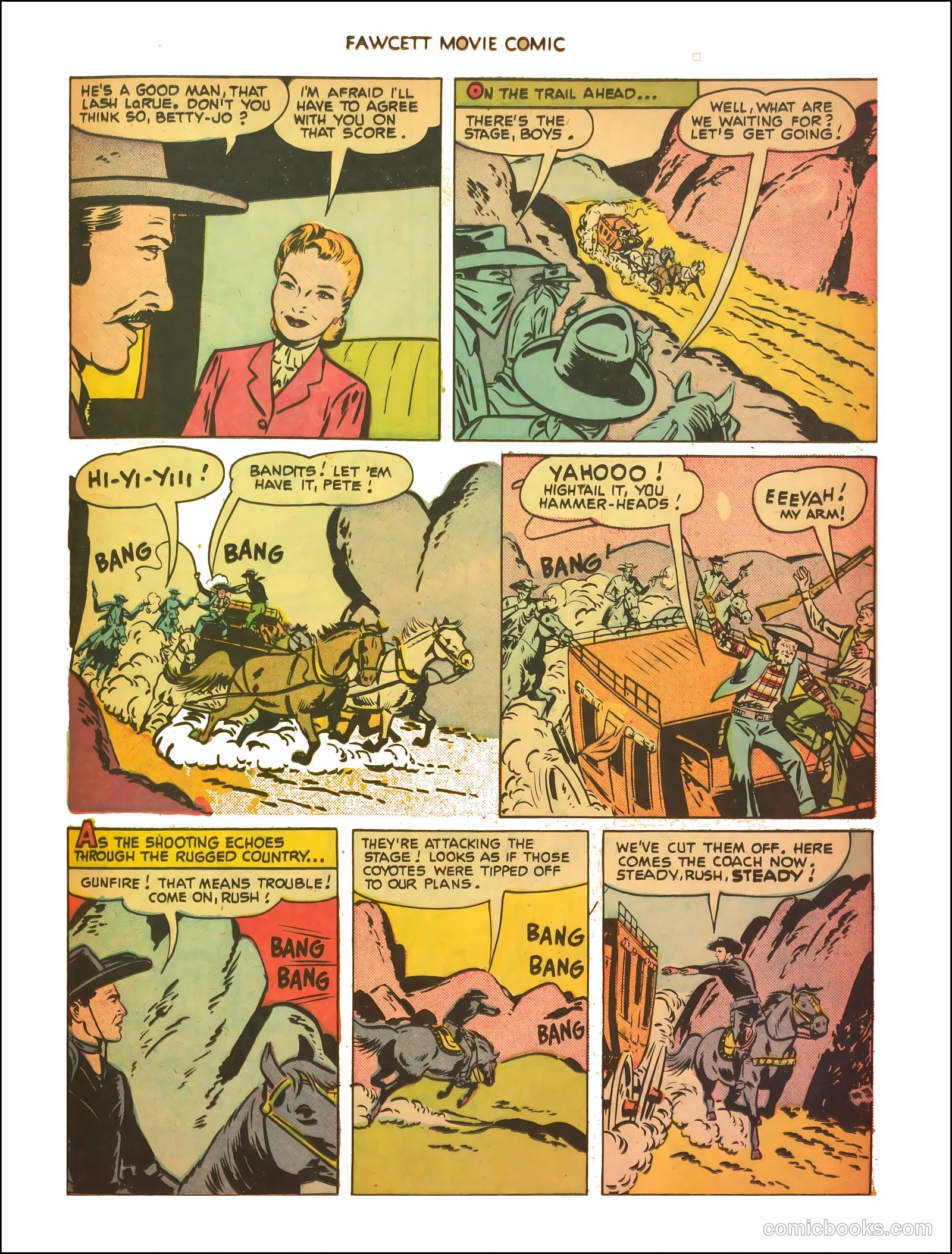 Fawcett Movie Comic 11 - The Thundering Trail #1 — page 17 of 35