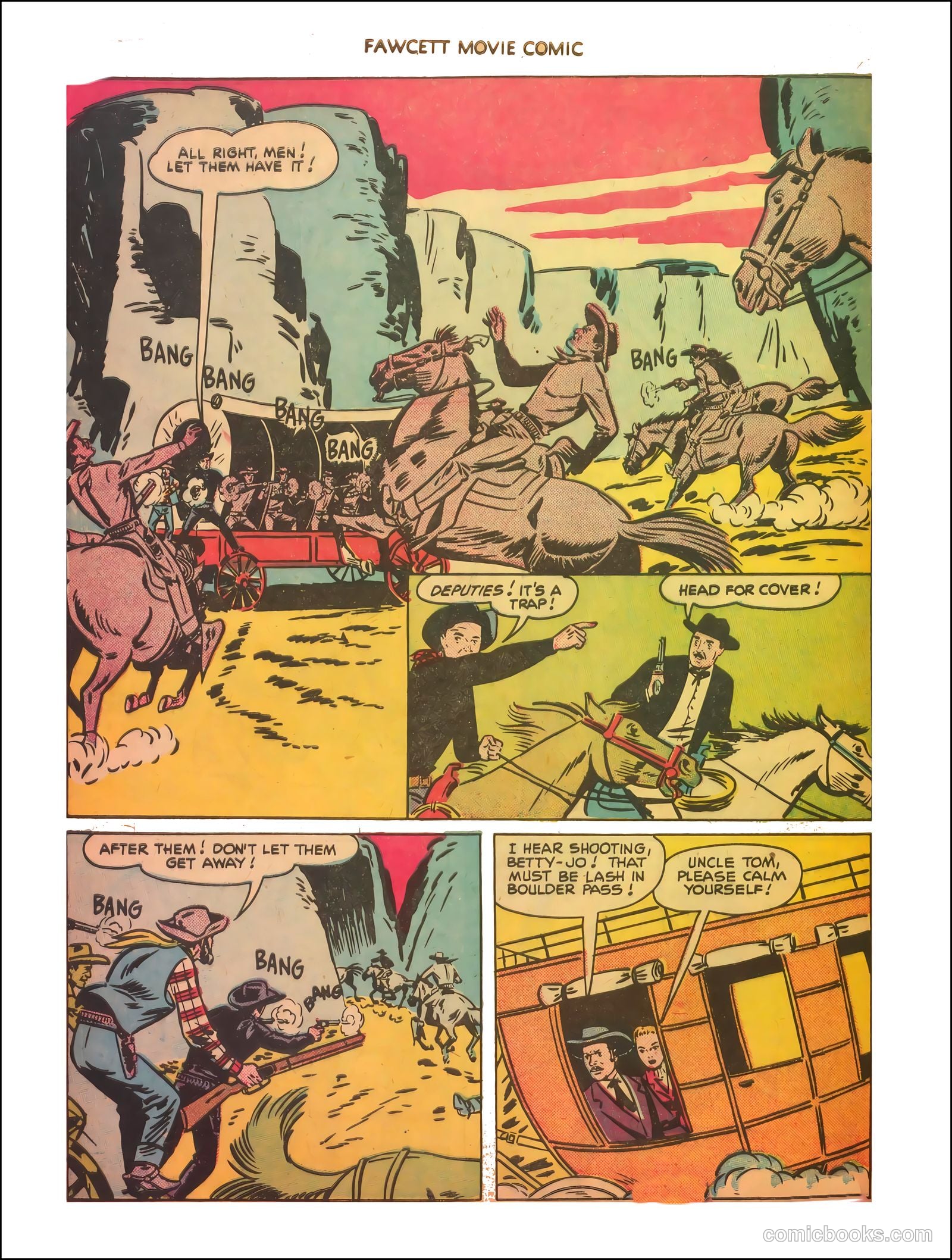 Fawcett Movie Comic 11 - The Thundering Trail #1 — page 27 of 35