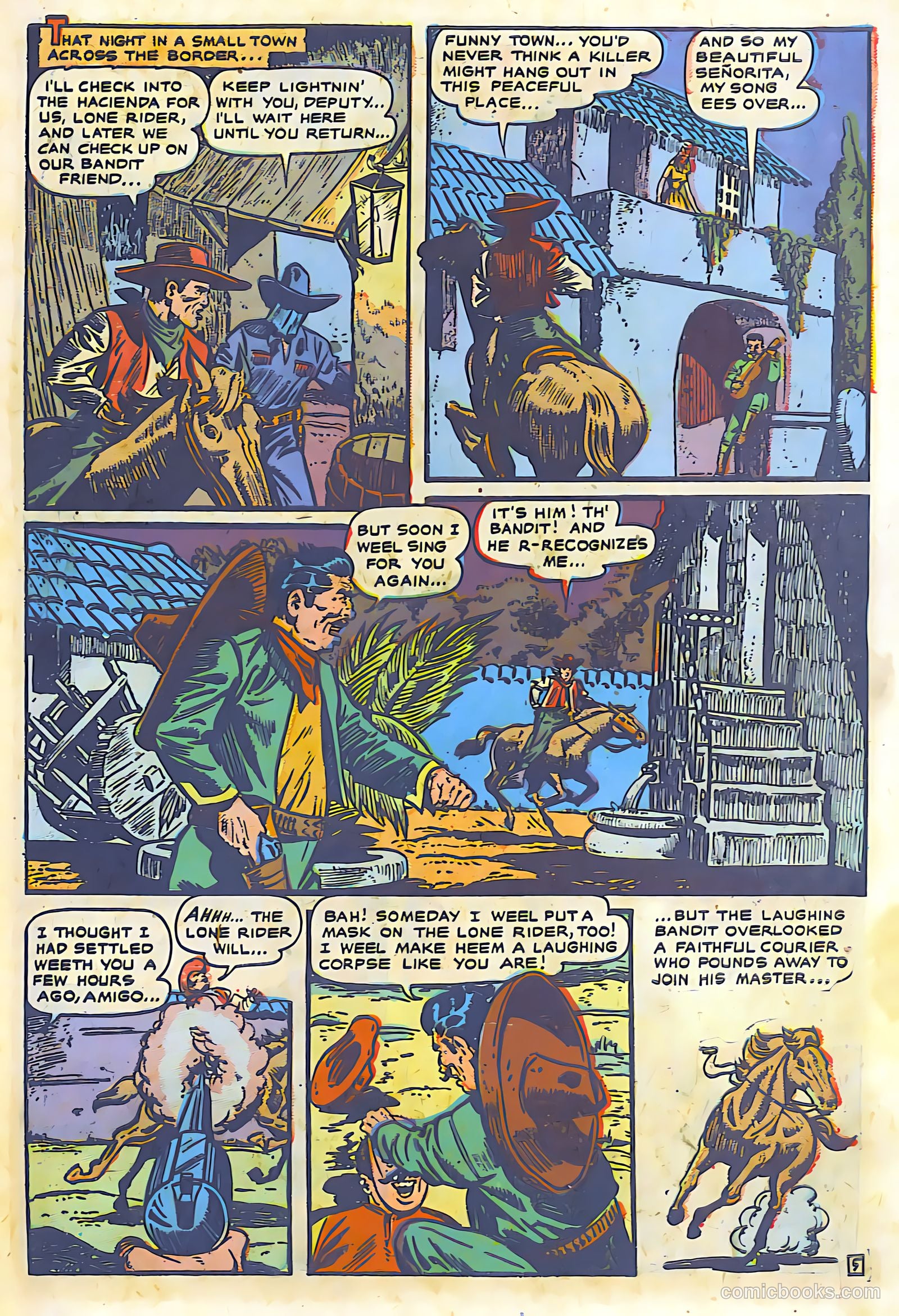 The Lone Rider #6 (1950) — page 6 of 30