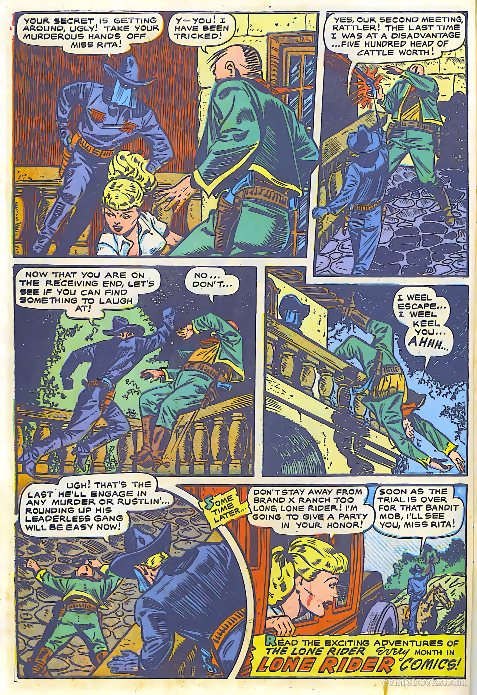 The Lone Rider #6 (1950) — page 9 of 30