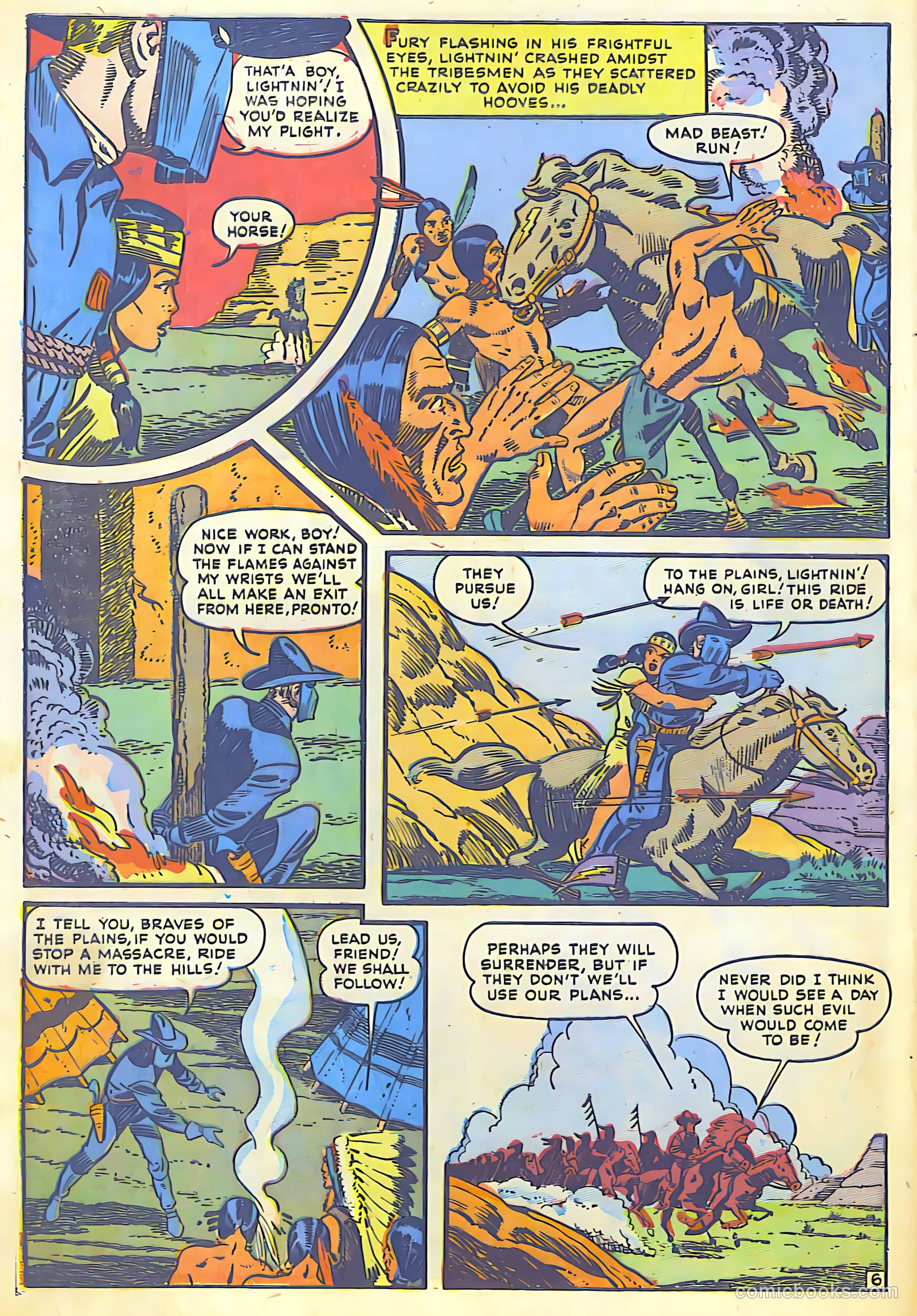 The Lone Rider #7 (1950) — page 7 of 31