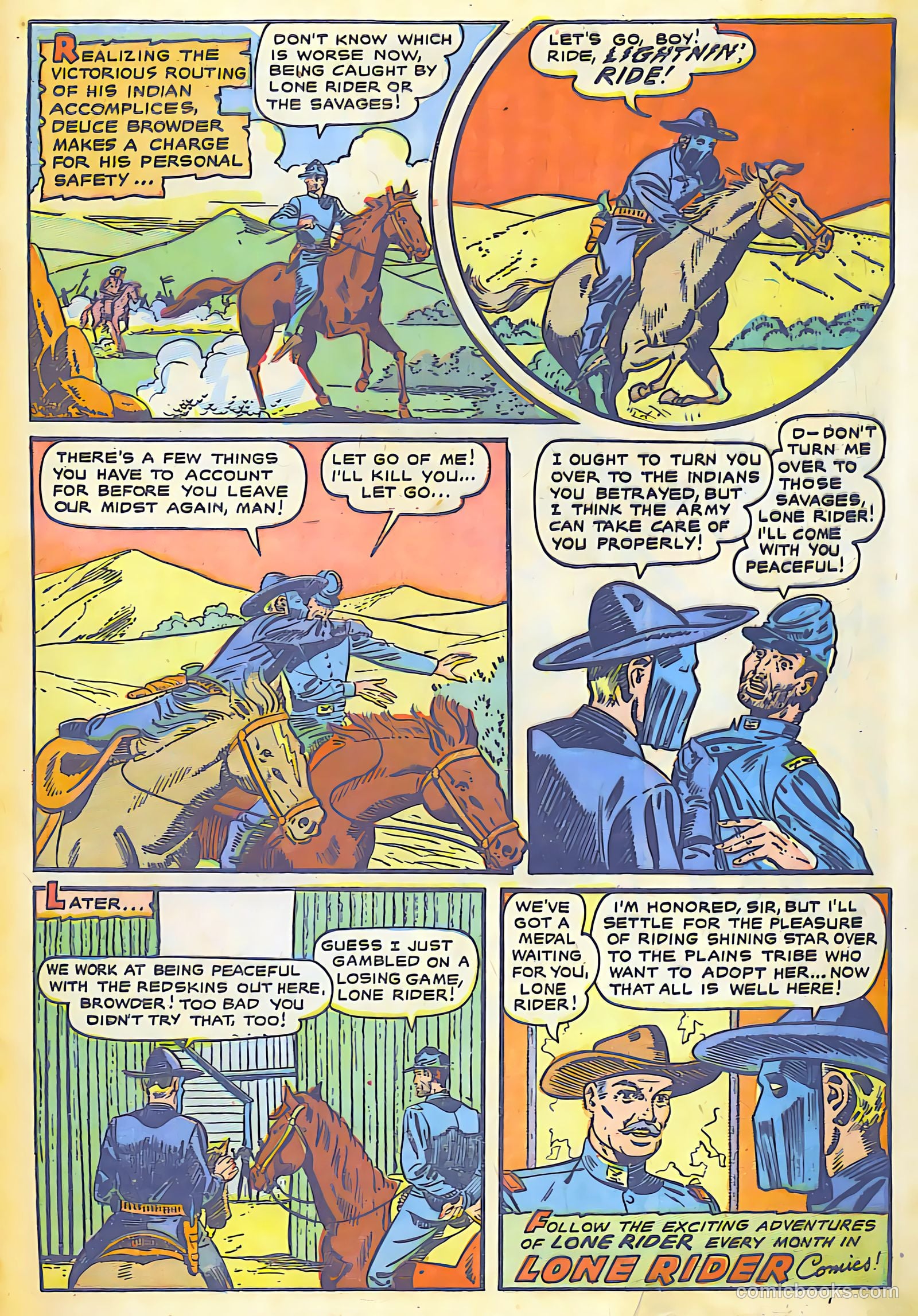The Lone Rider #7 (1950) — page 30 of 31