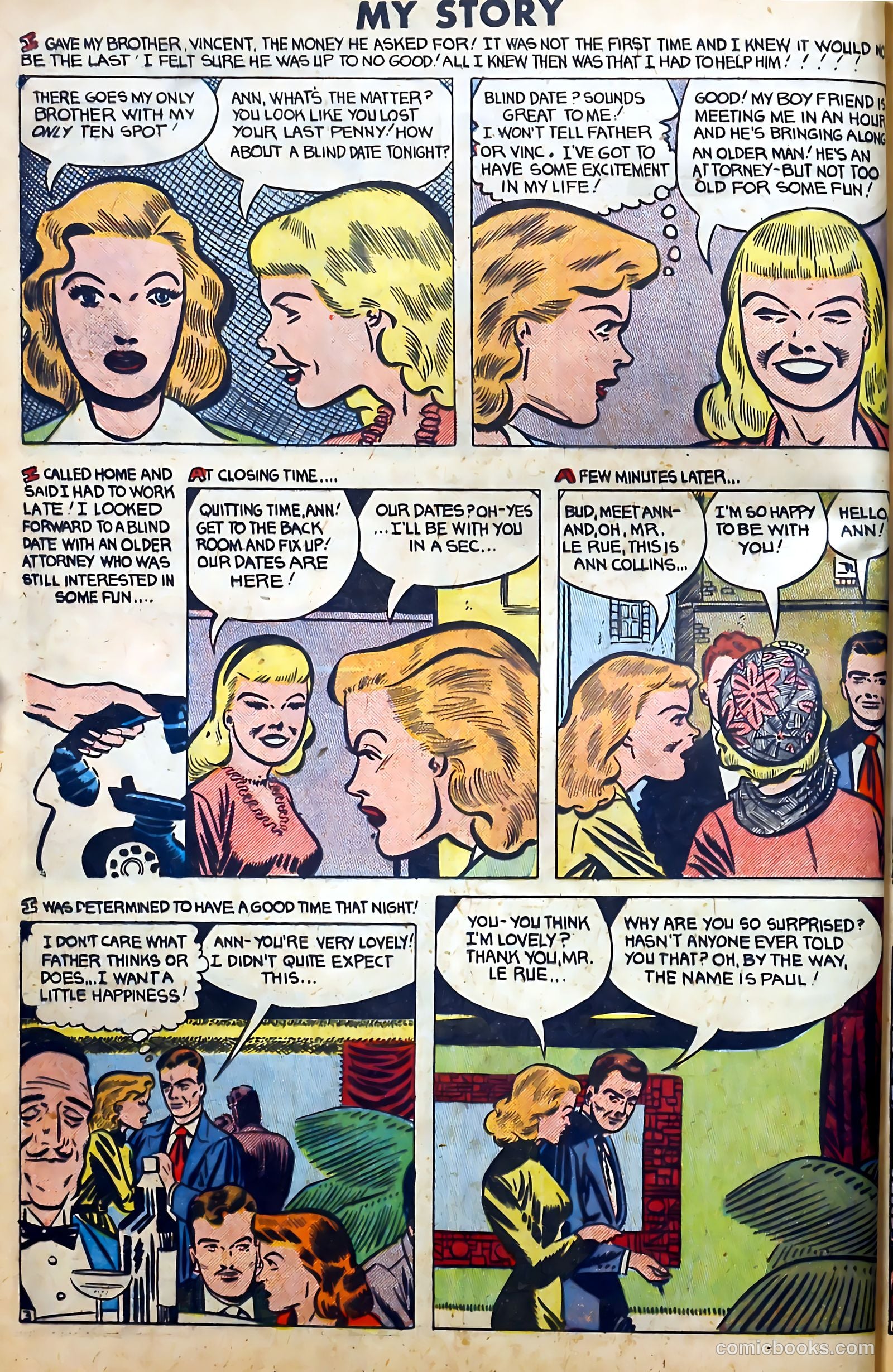 Romantic Thrills #1 (1950) — page 36 of 132