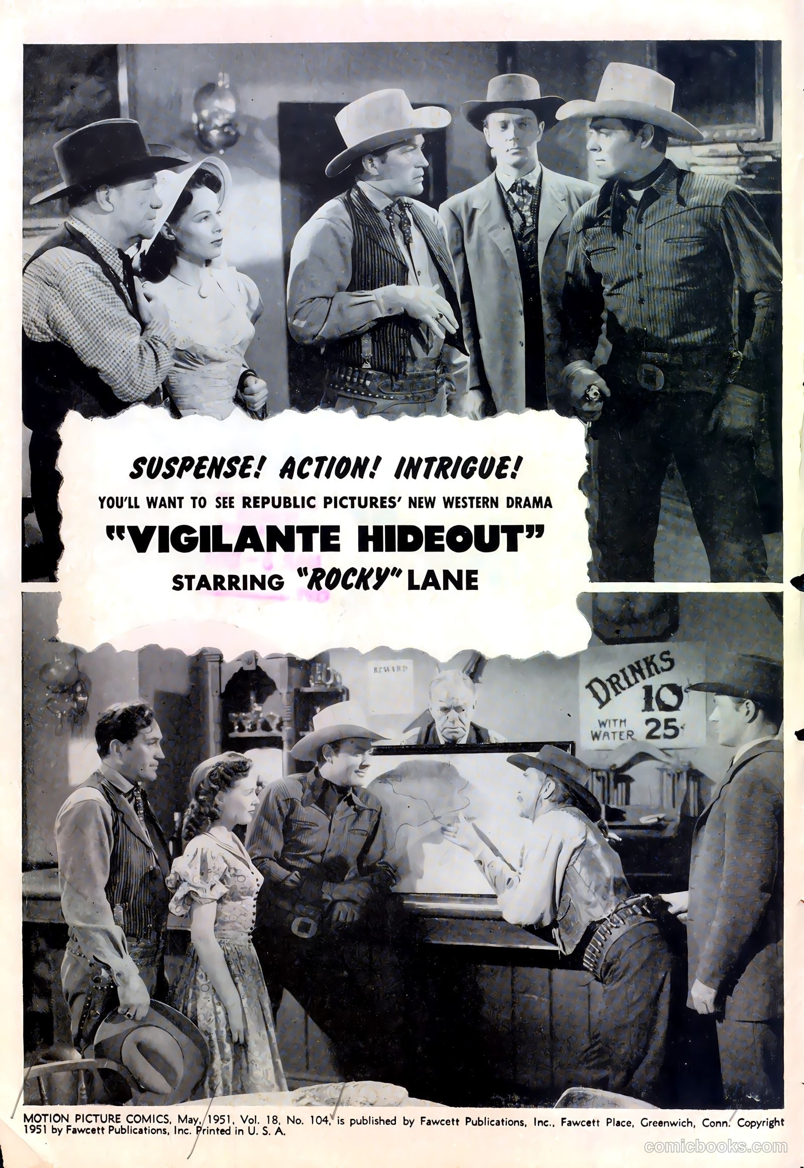 Motion Picture Comics 104 Vigilante Hideout #1 — page 2 of 36