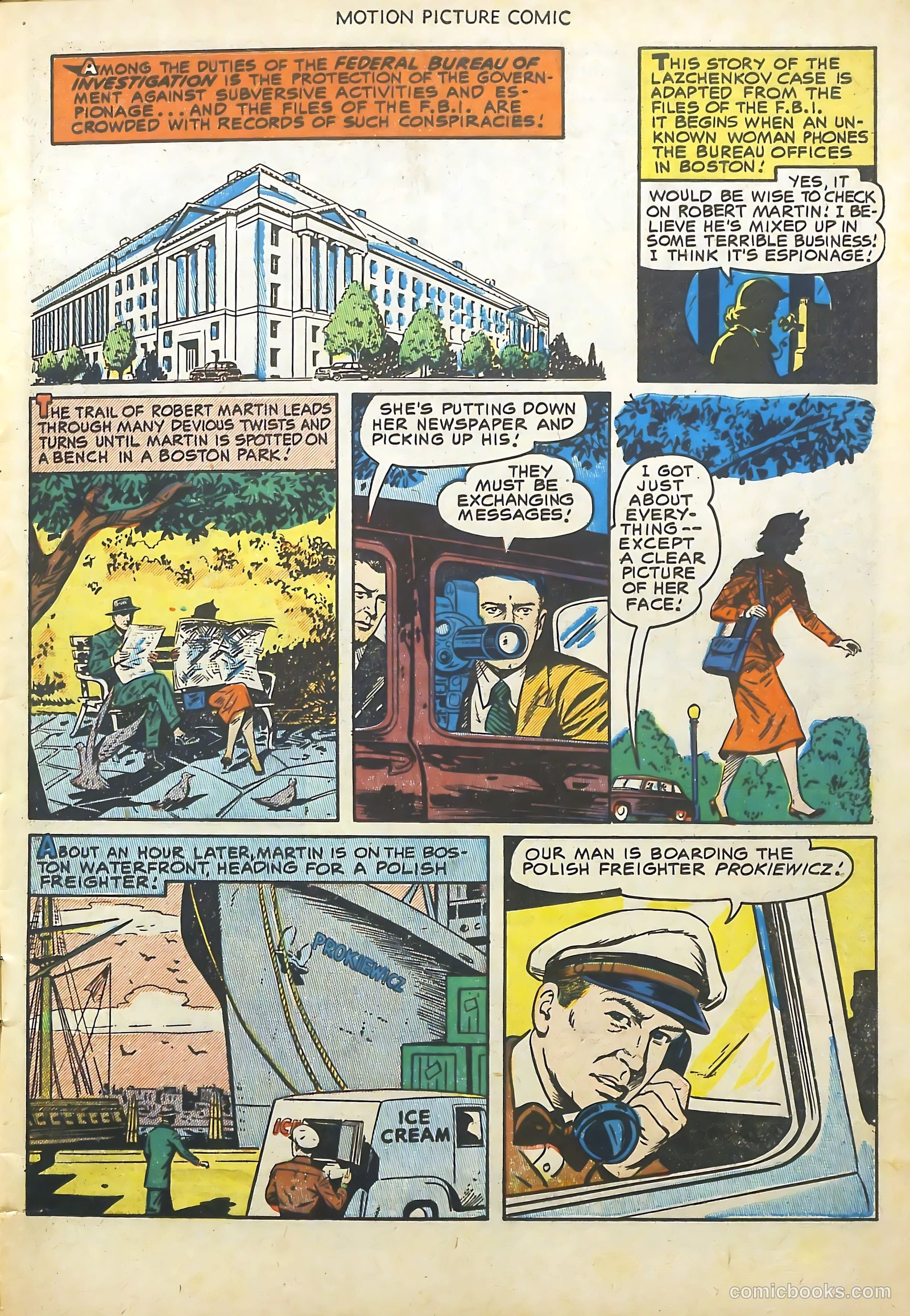 Motion Picture Comics 113 Walk East on Beacon #1 — page 5 of 36