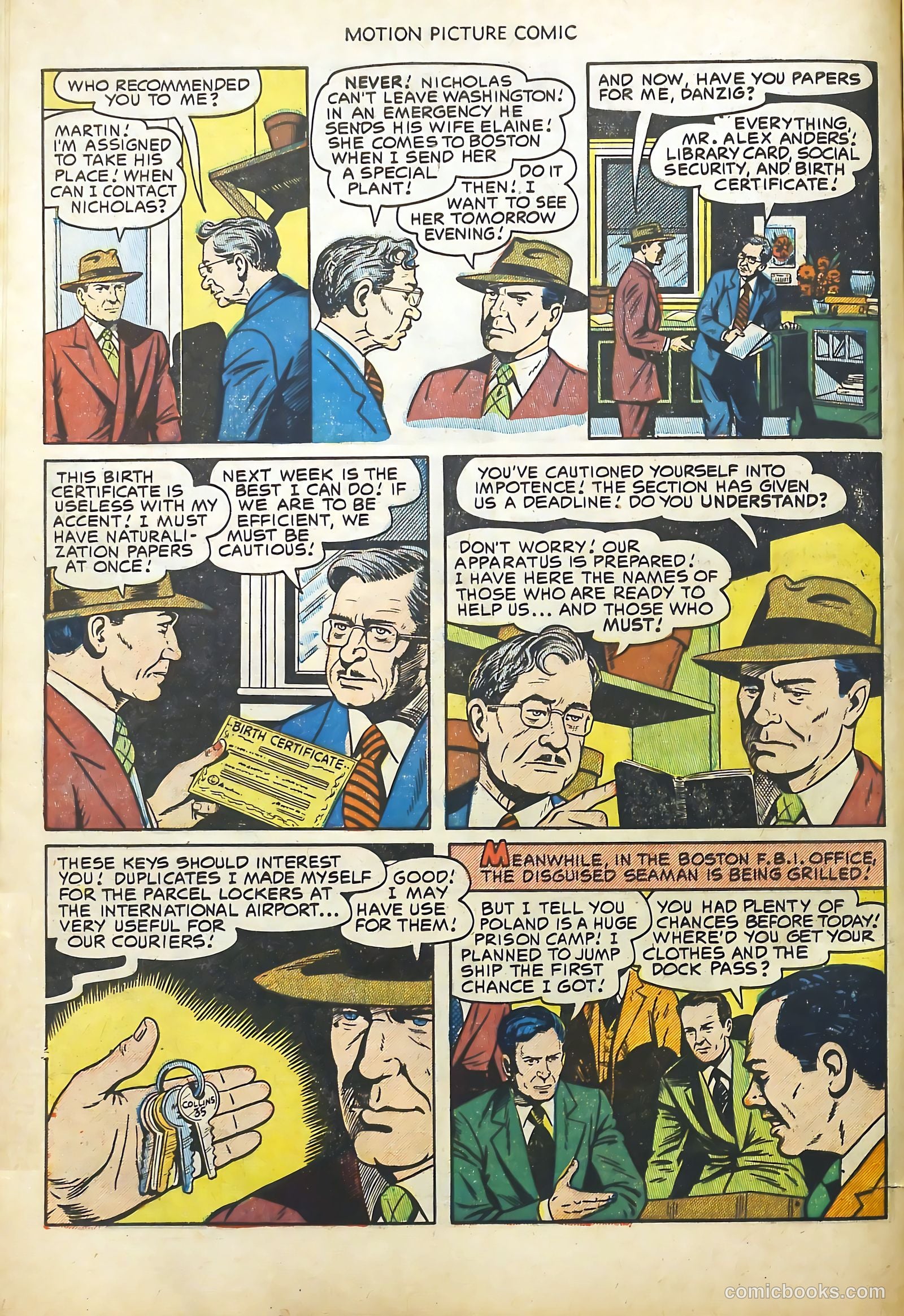 Motion Picture Comics 113 Walk East on Beacon #1 — page 8 of 36