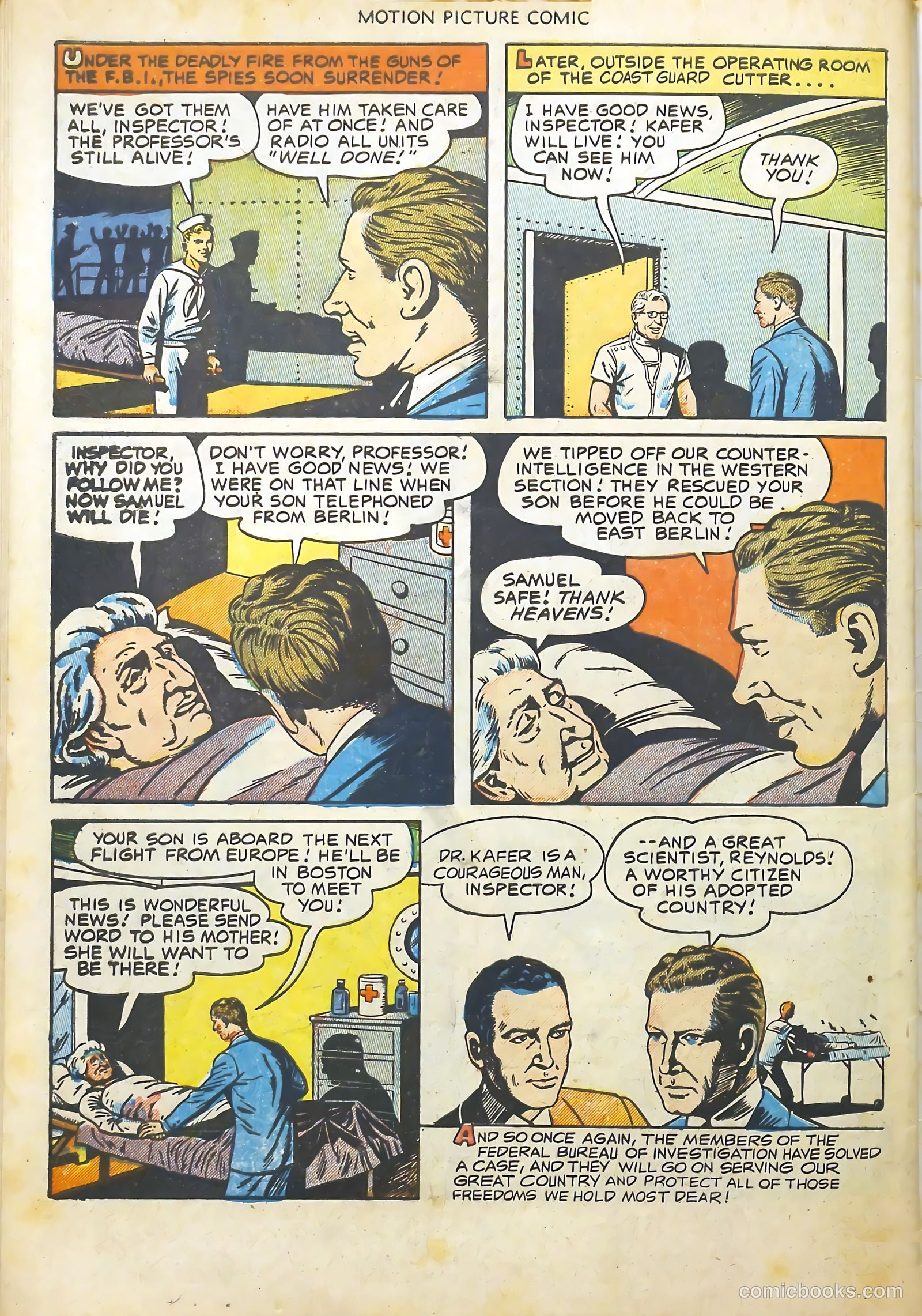 Motion Picture Comics 113 Walk East on Beacon #1 — page 34 of 36