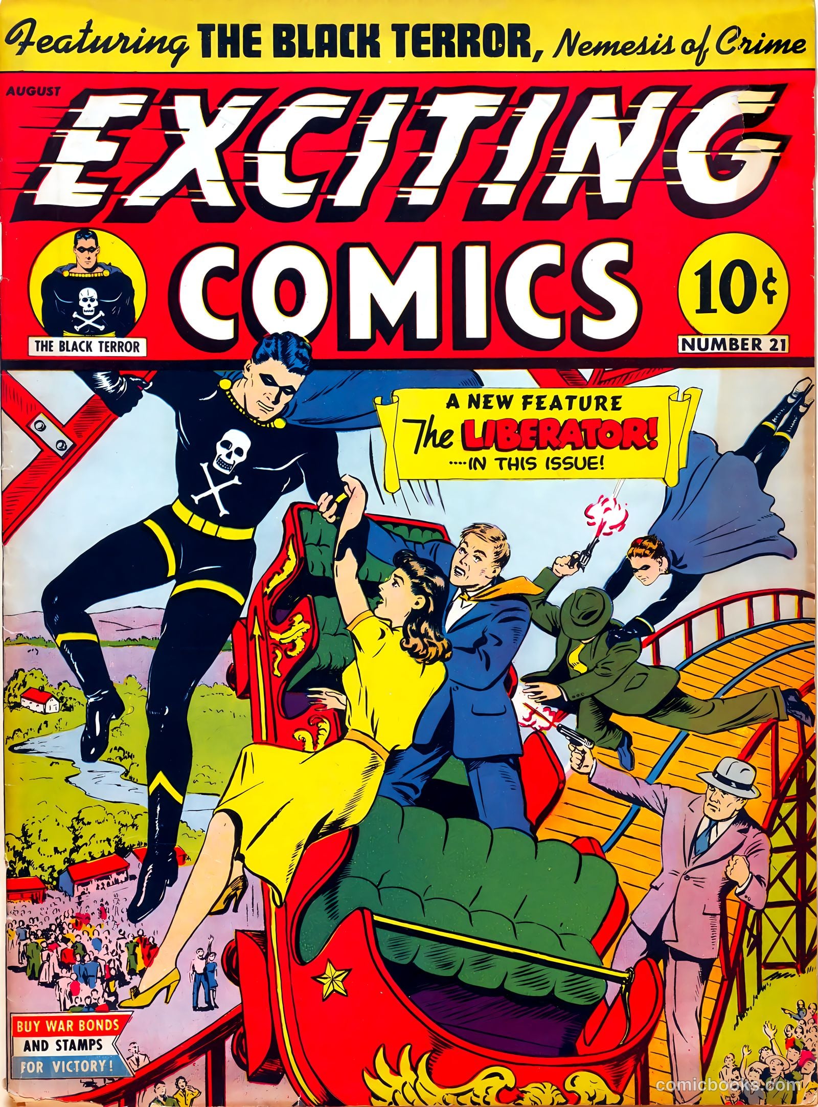 Exciting Comics #21 cover