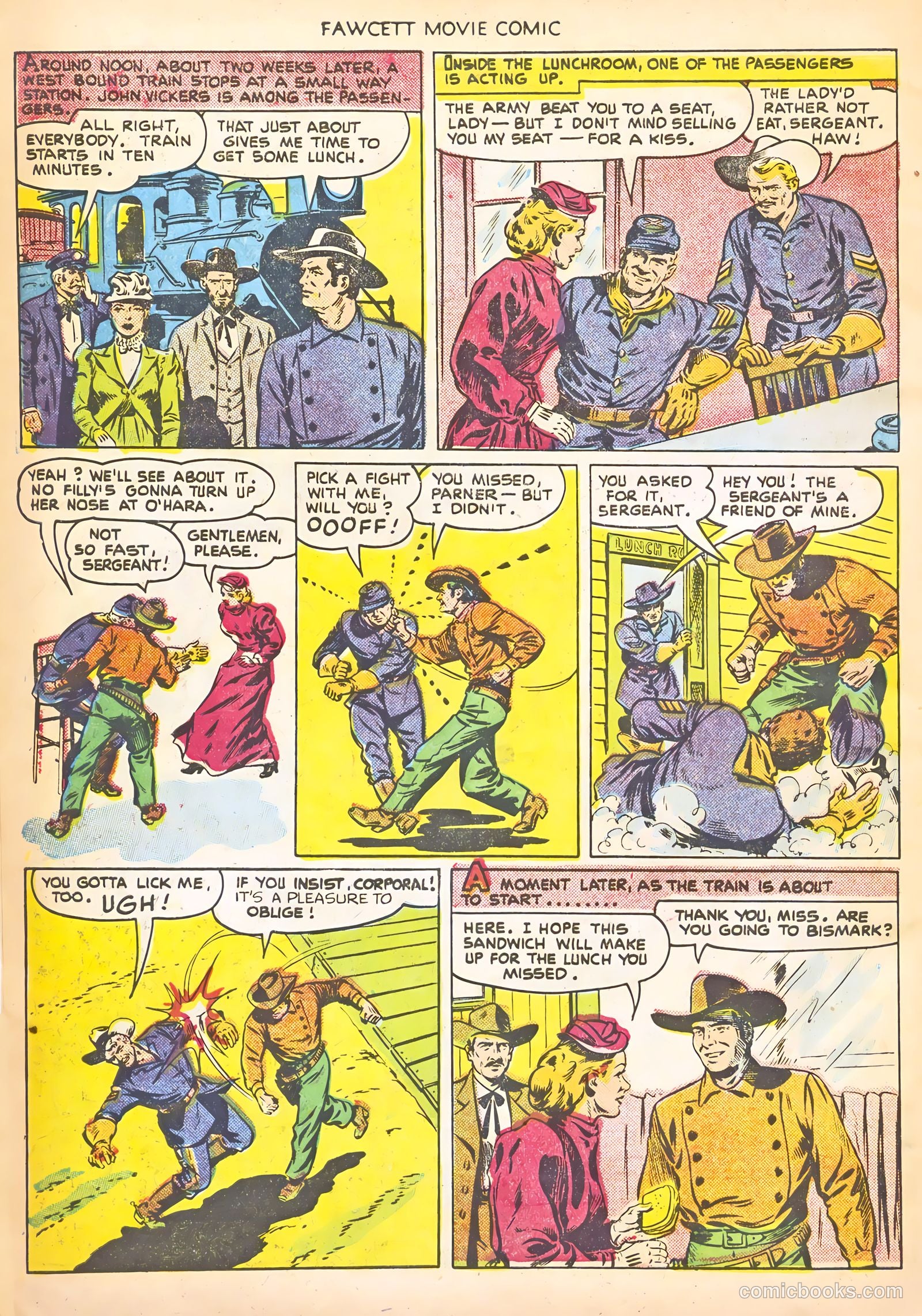 Fawcett Movie Comic 13 - Warpath #1 — page 6 of 36