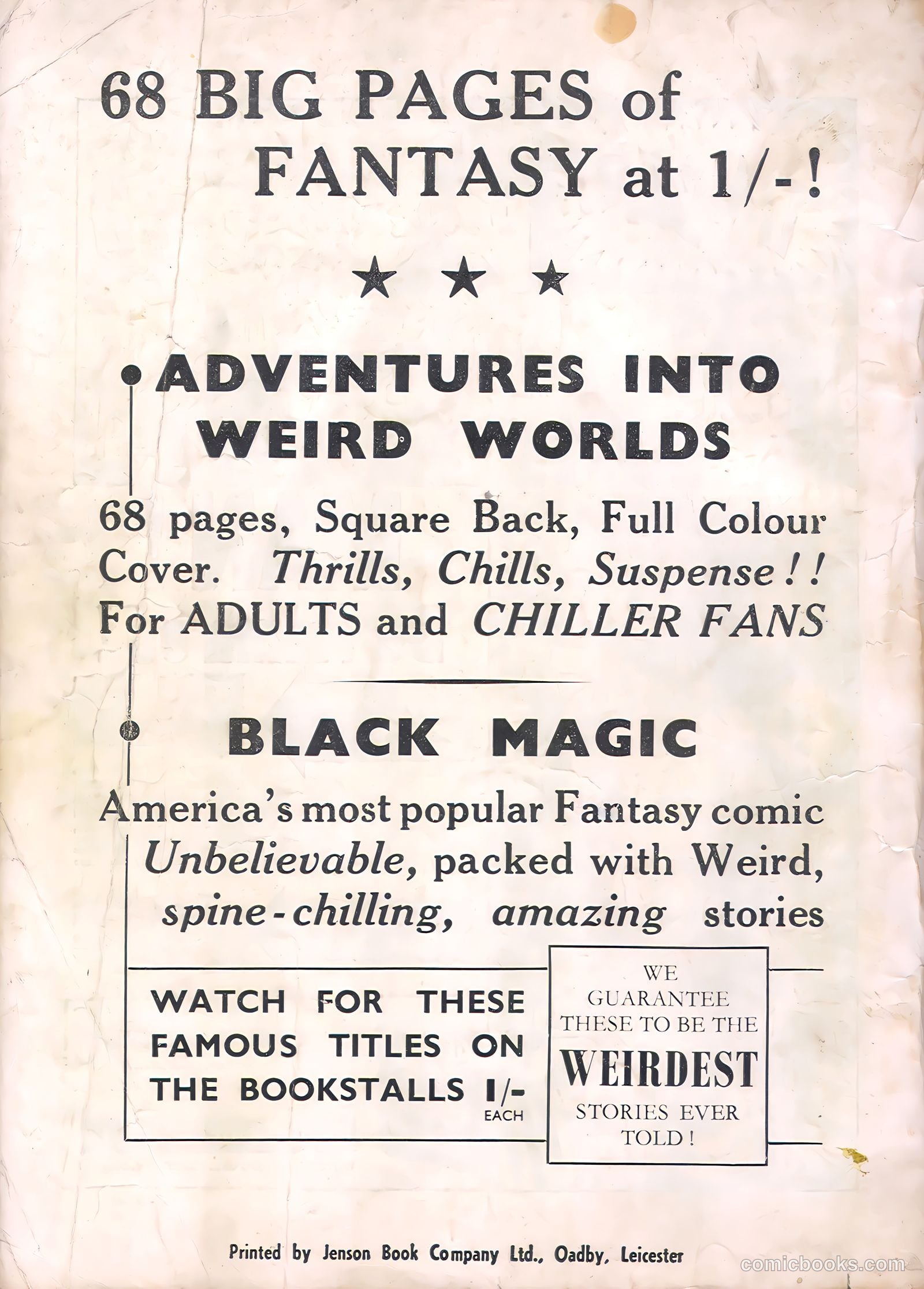 Black Magic #5 (1953) — page 69 of 69