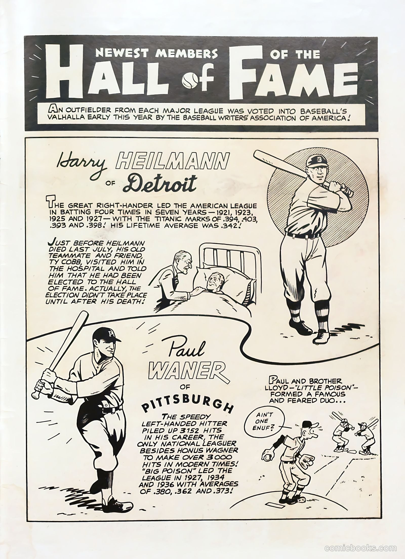 Baseball Heroes #1 (1952) — page 35 of 36