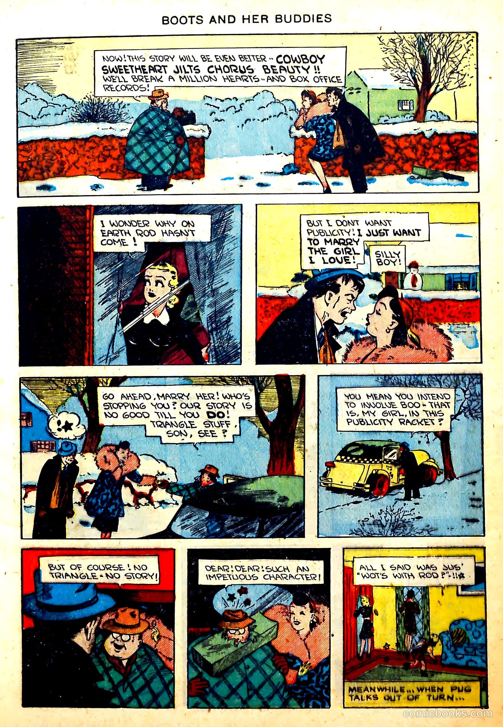 Boots and Her Buddies #8 (1949, Visual Editions, Inc.) — page 9 of 36