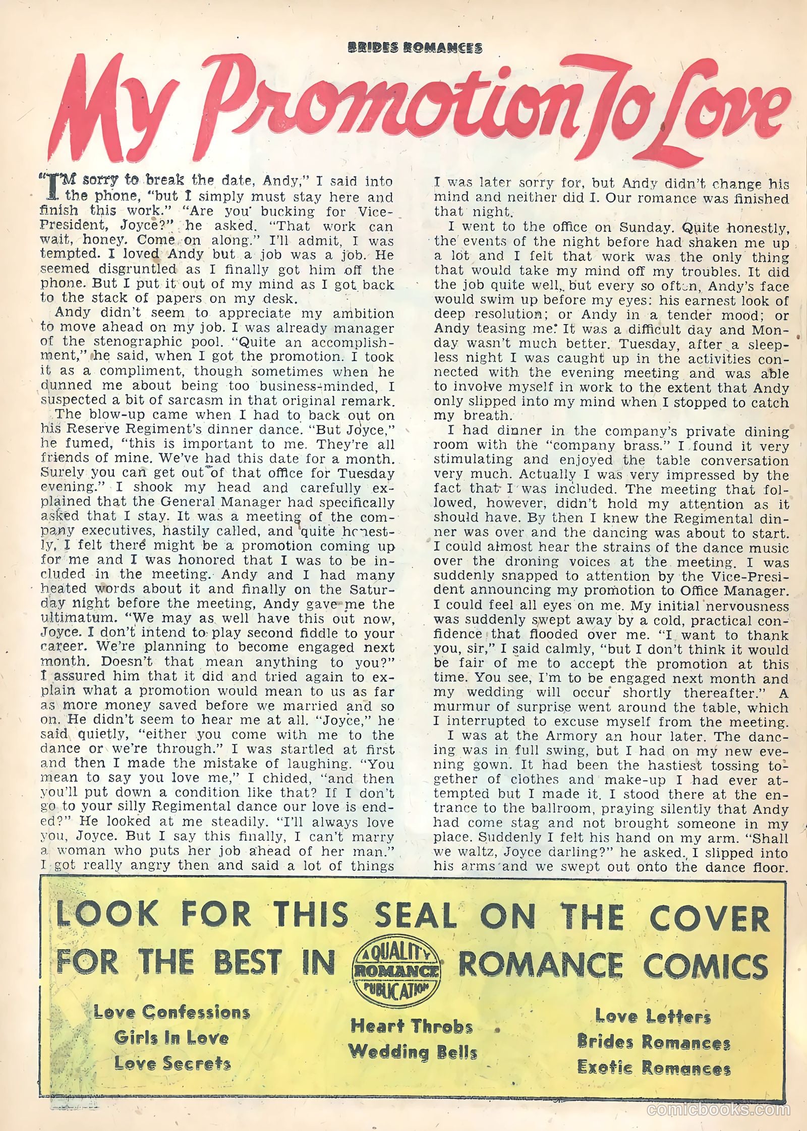 Brides Romances #22 (1956) — page 26 of 36
