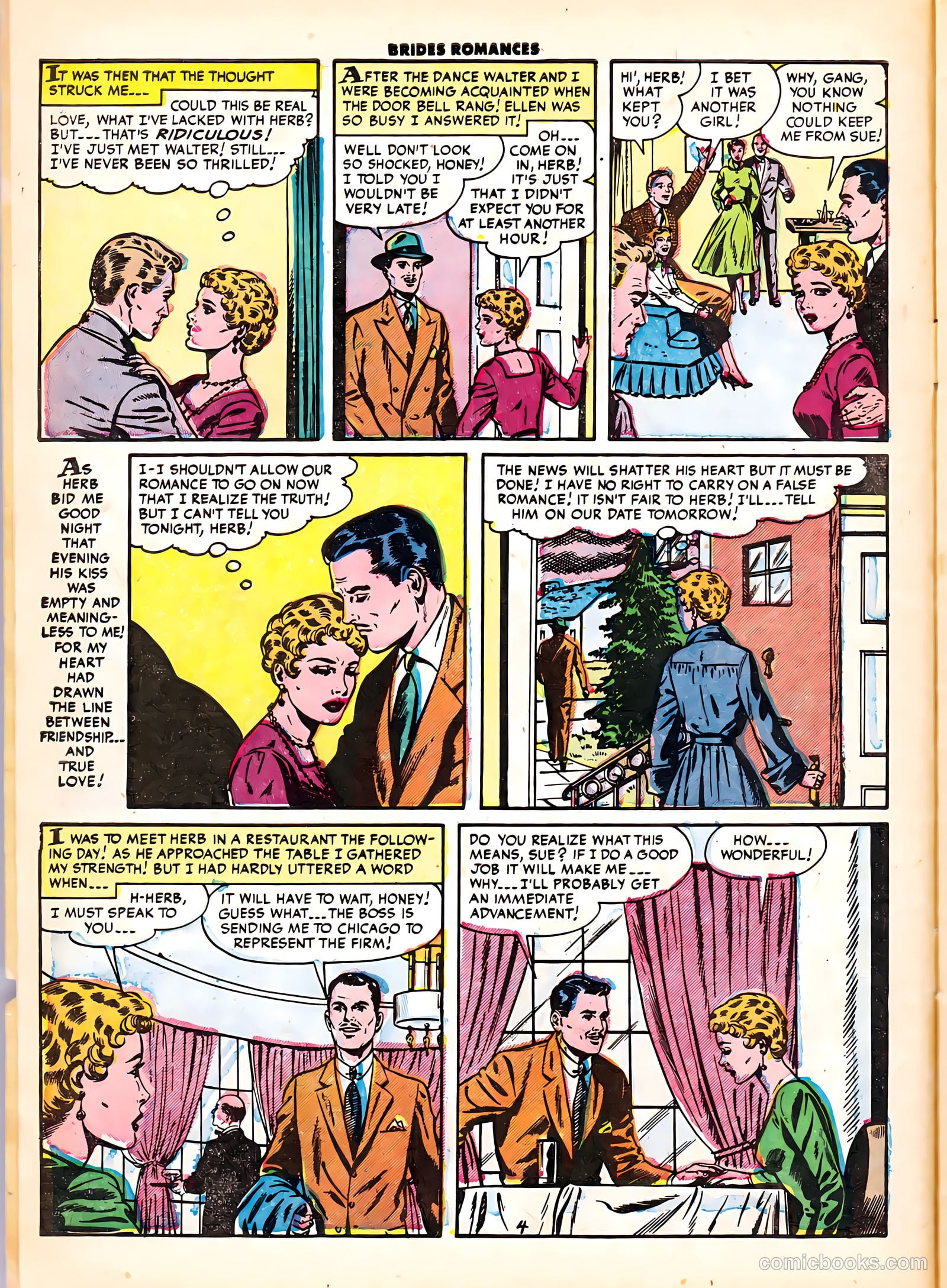 Brides Romances #6 (1954) — page 6 of 37