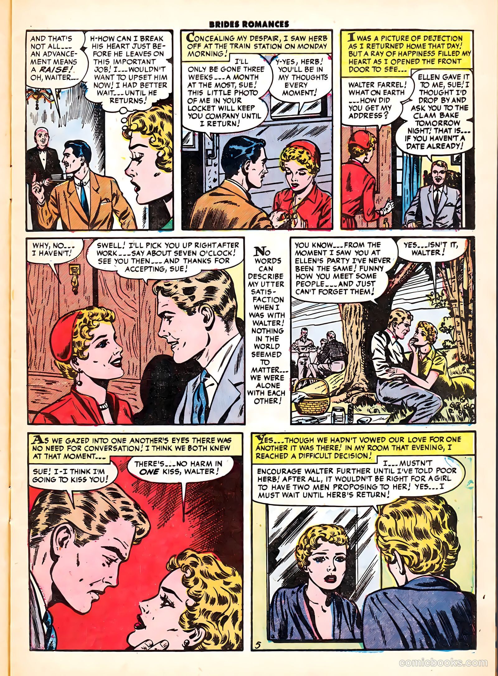 Brides Romances #6 (1954) — page 7 of 37