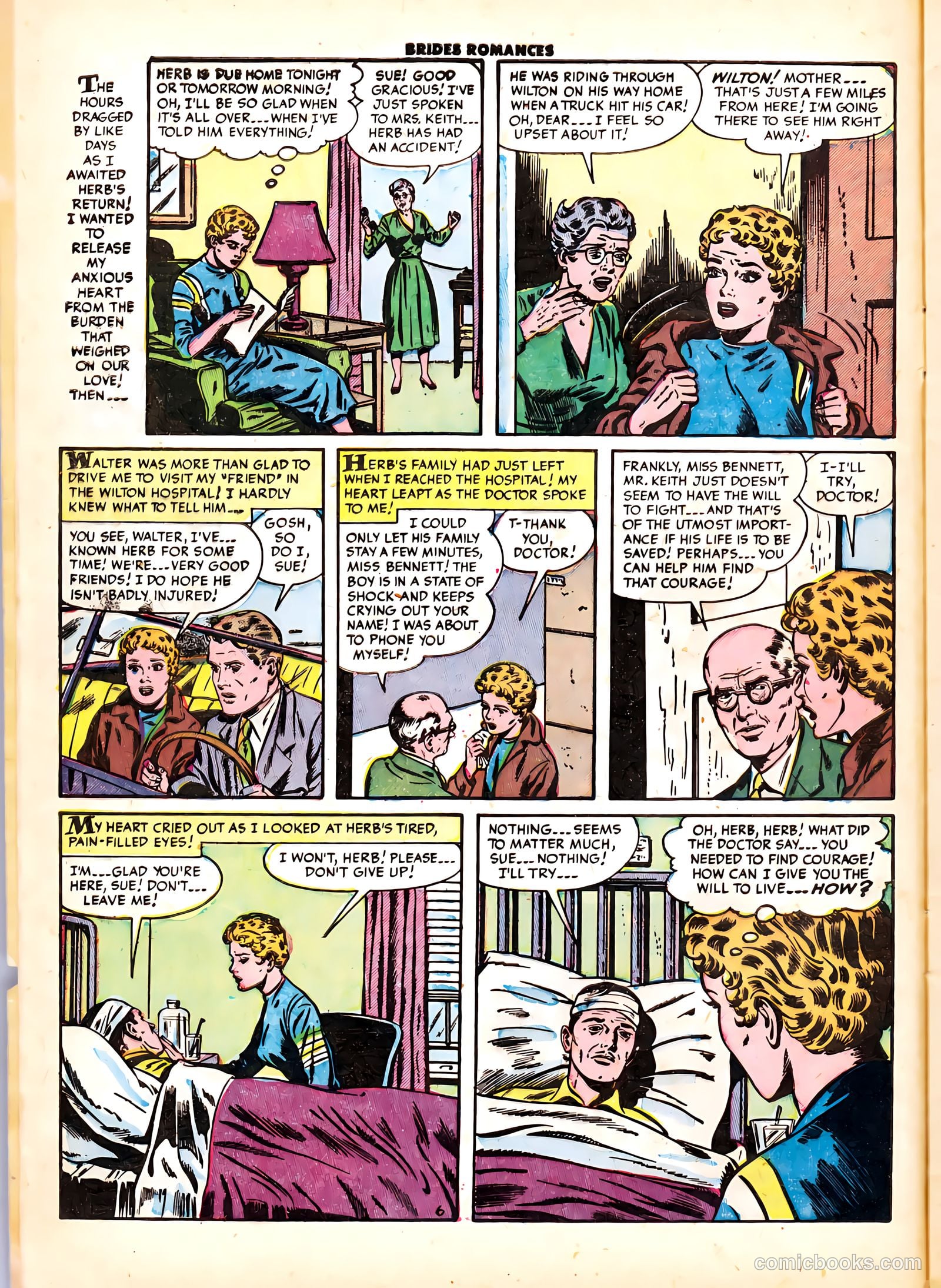 Brides Romances #6 (1954) — page 8 of 37