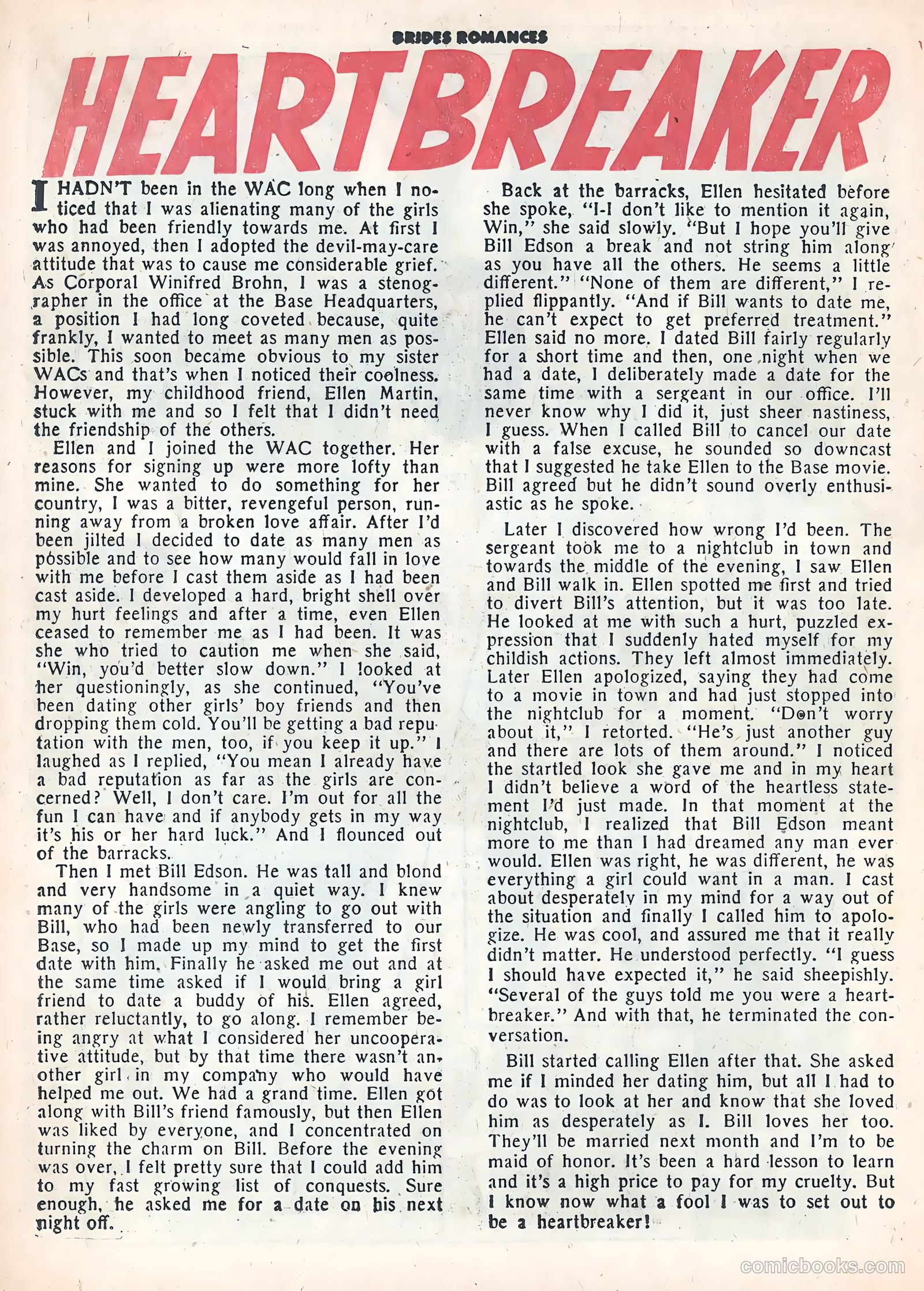 Brides Romances #9 (1955) — page 26 of 37