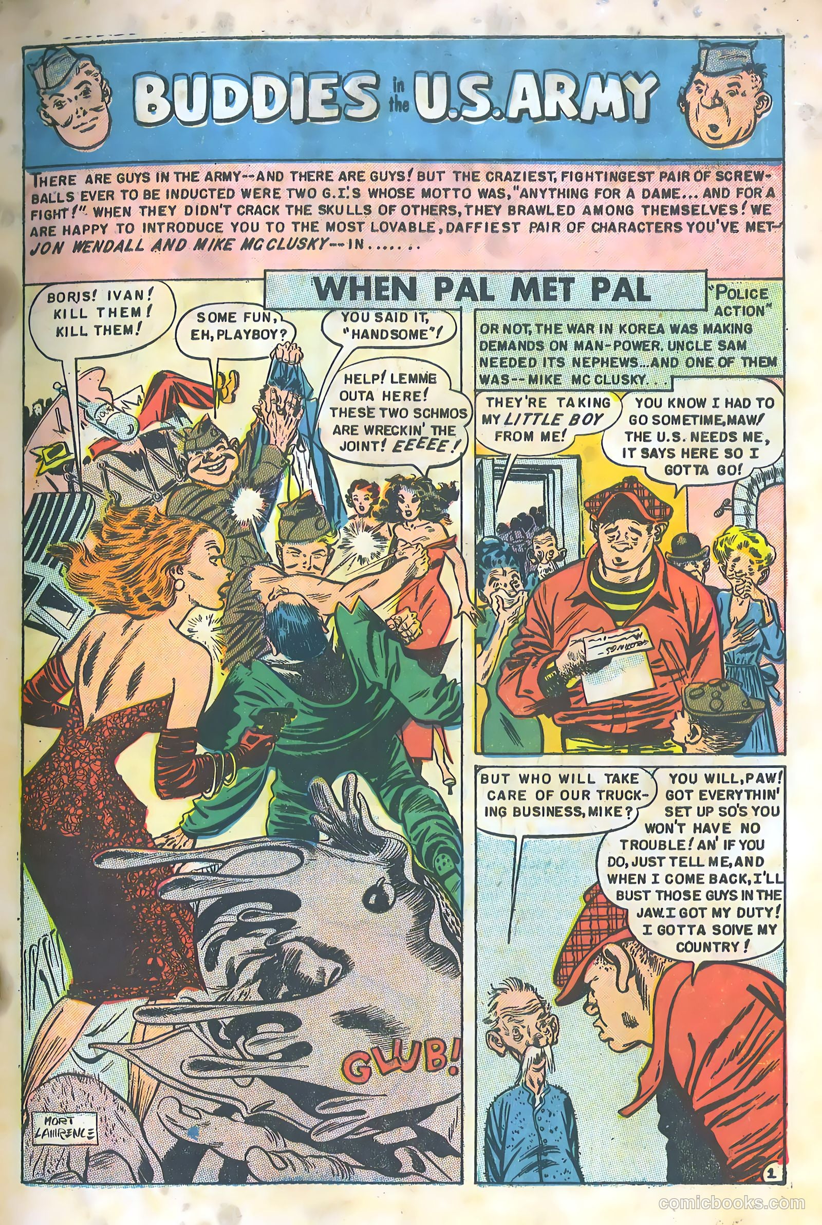 Buddies in the U.S. Army #1 (1952) — page 3 of 36