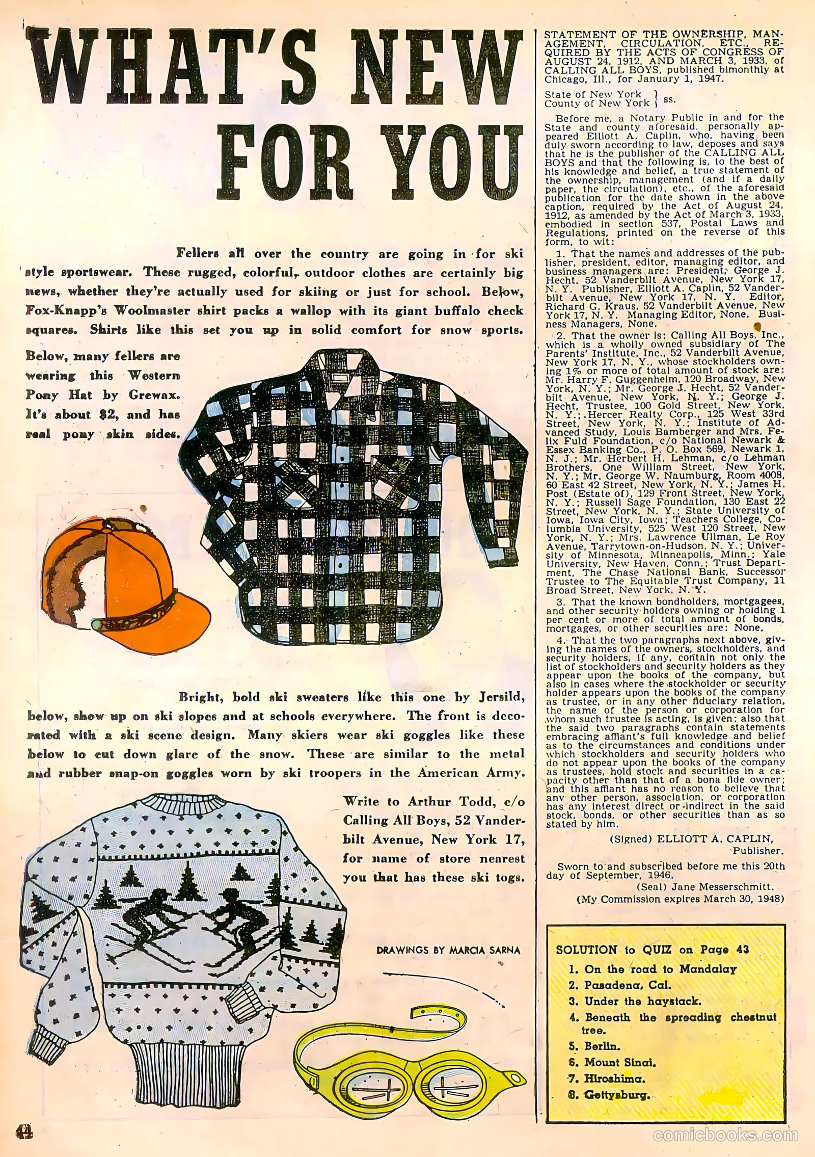 Calling All Boys #10 (1947) — page 44