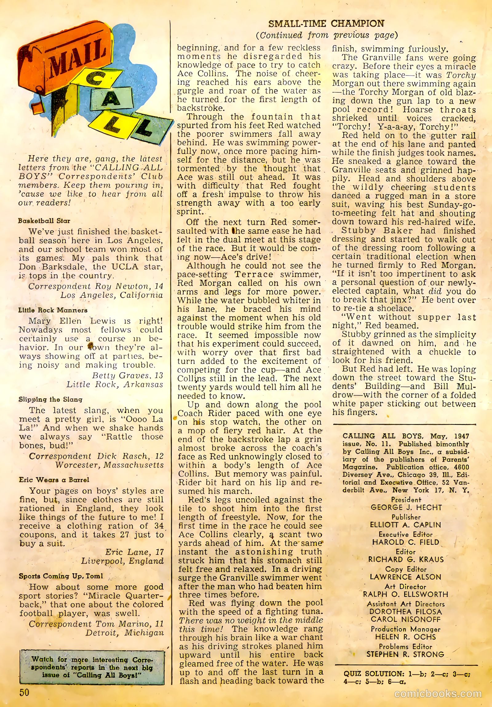 Calling All Boys #11 (1947) — page 50