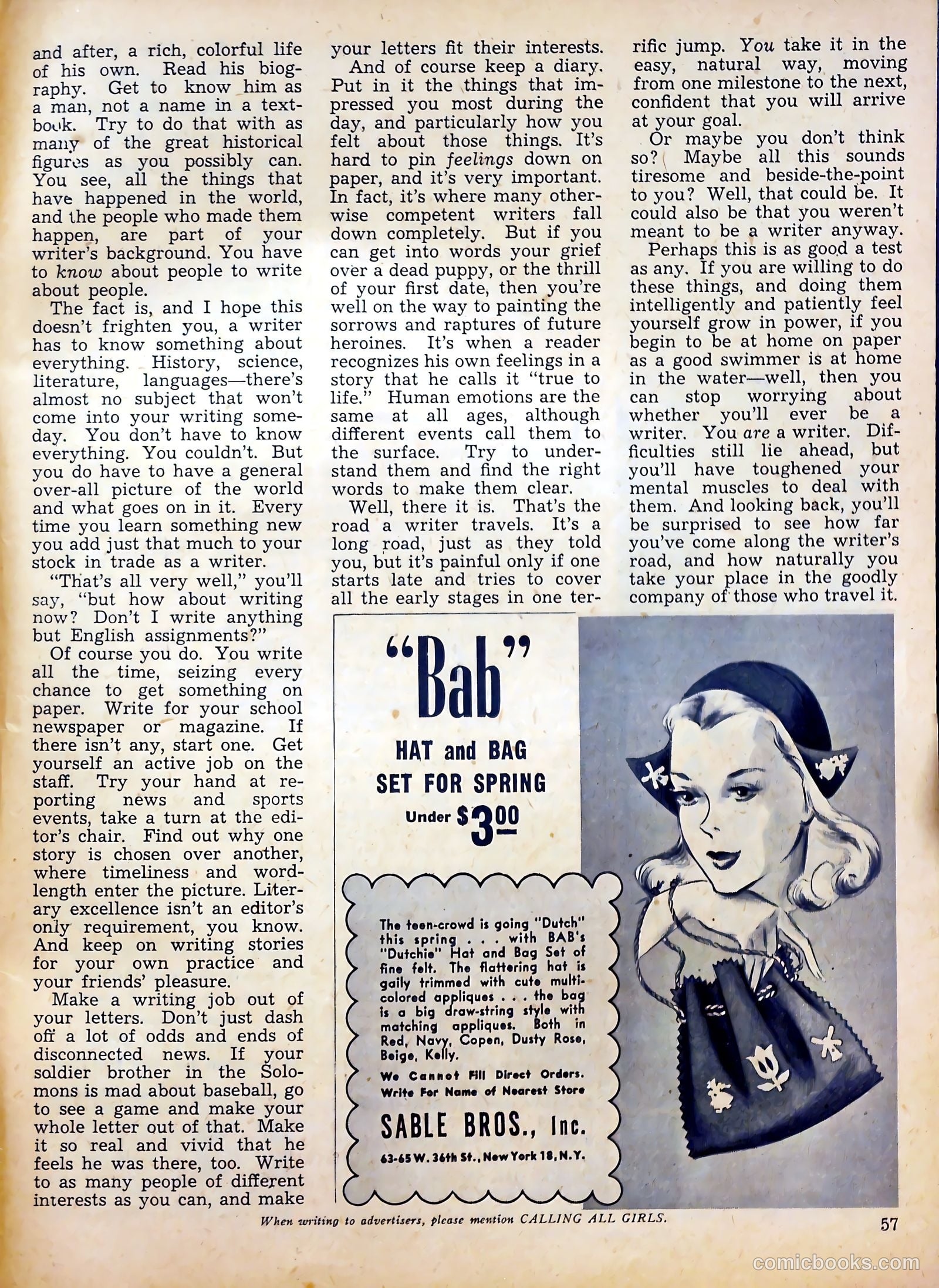 Calling All Girls #27 (1957) — page 55 of 58