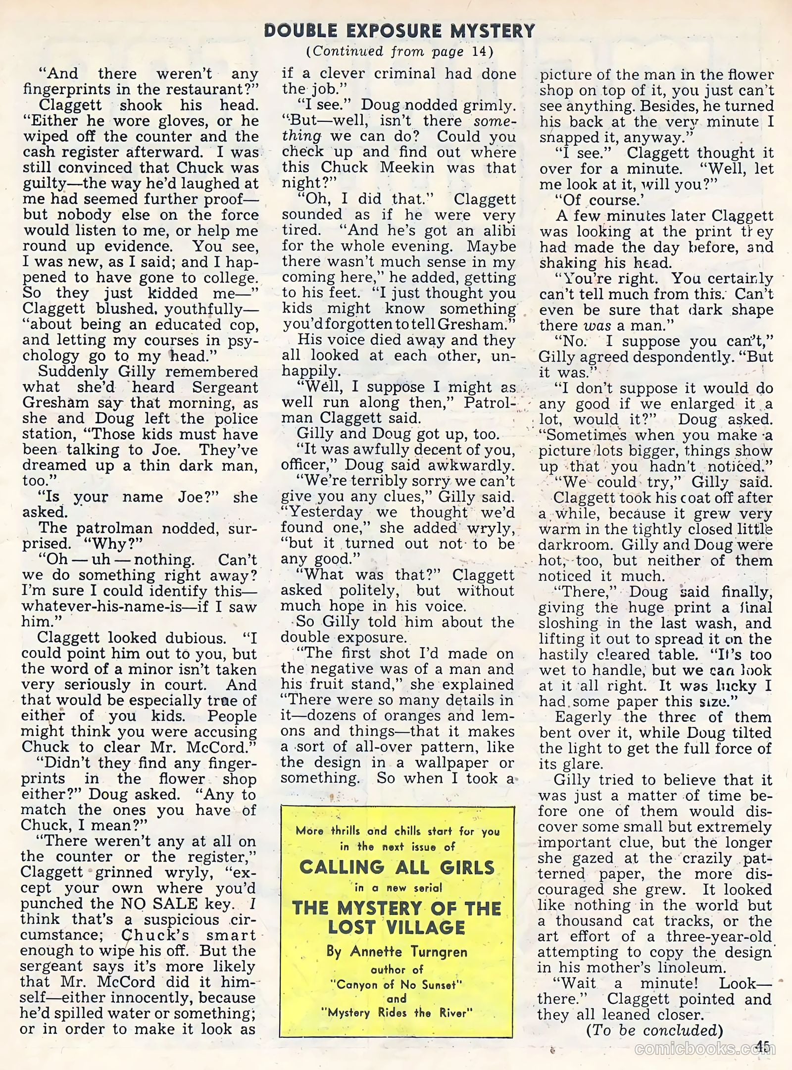 Calling All Girls #37 (1945, Parents' Magazine Press) — page 45 of 74