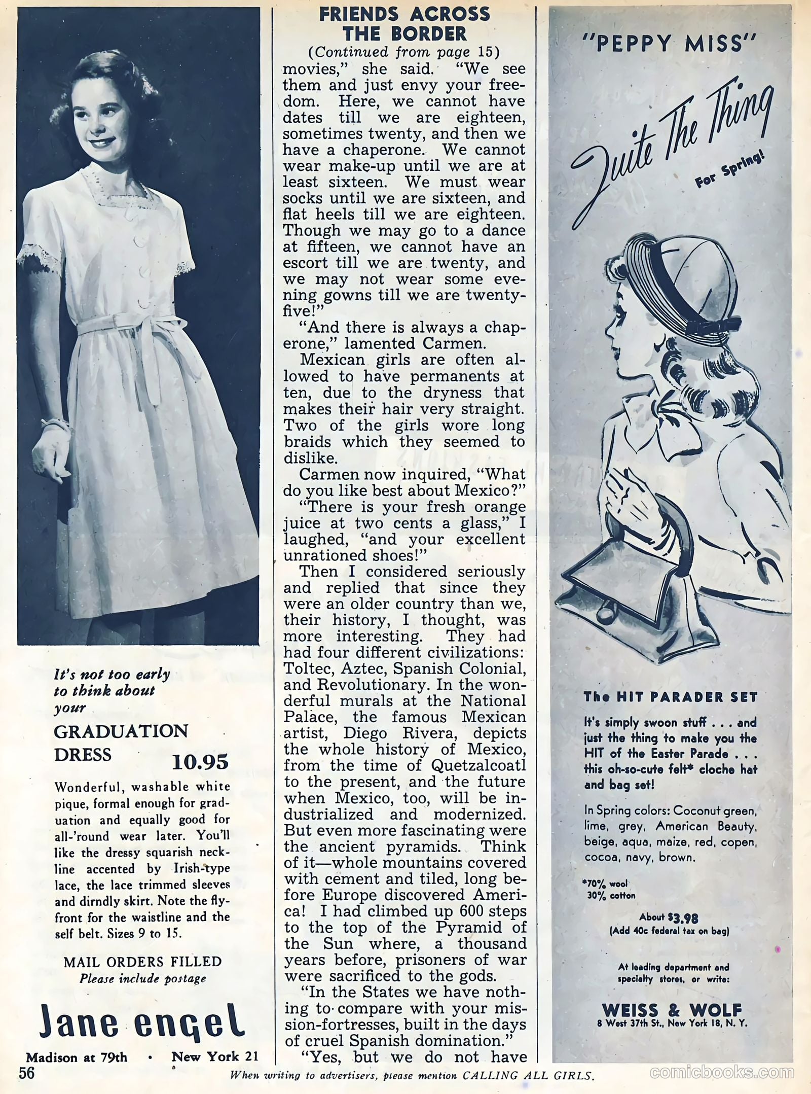Calling All Girls #37 (1945, Parents' Magazine Press) — page 56 of 74