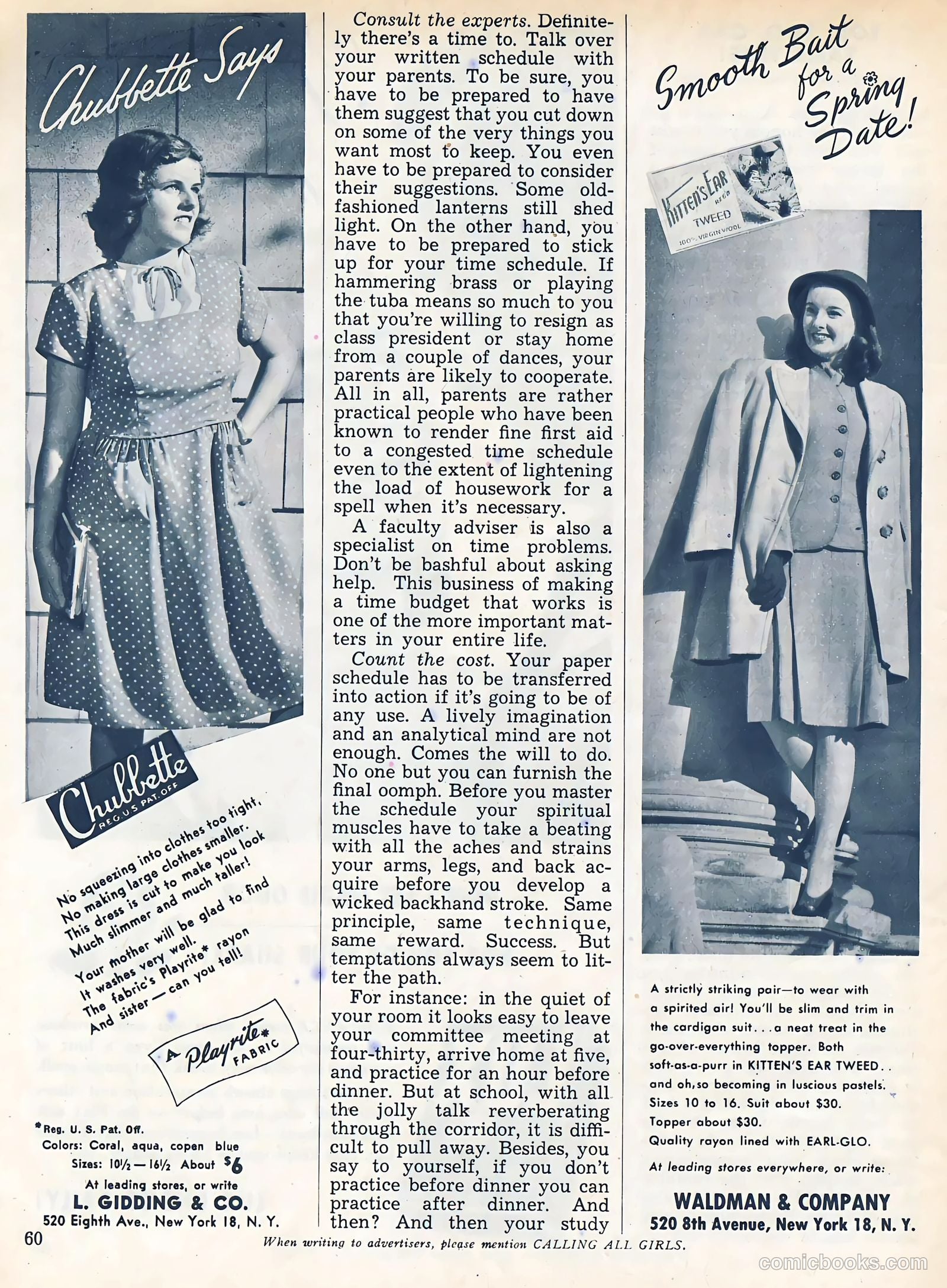 Calling All Girls #37 (1945, Parents' Magazine Press) — page 60 of 74