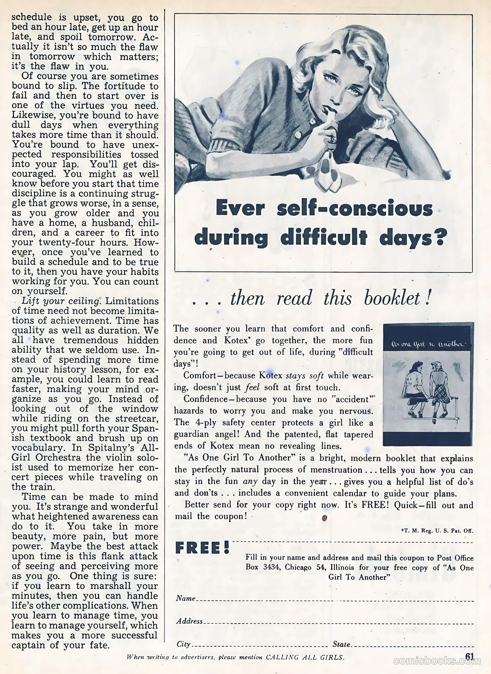 Calling All Girls #37 (1945, Parents' Magazine Press) — page 61 of 74