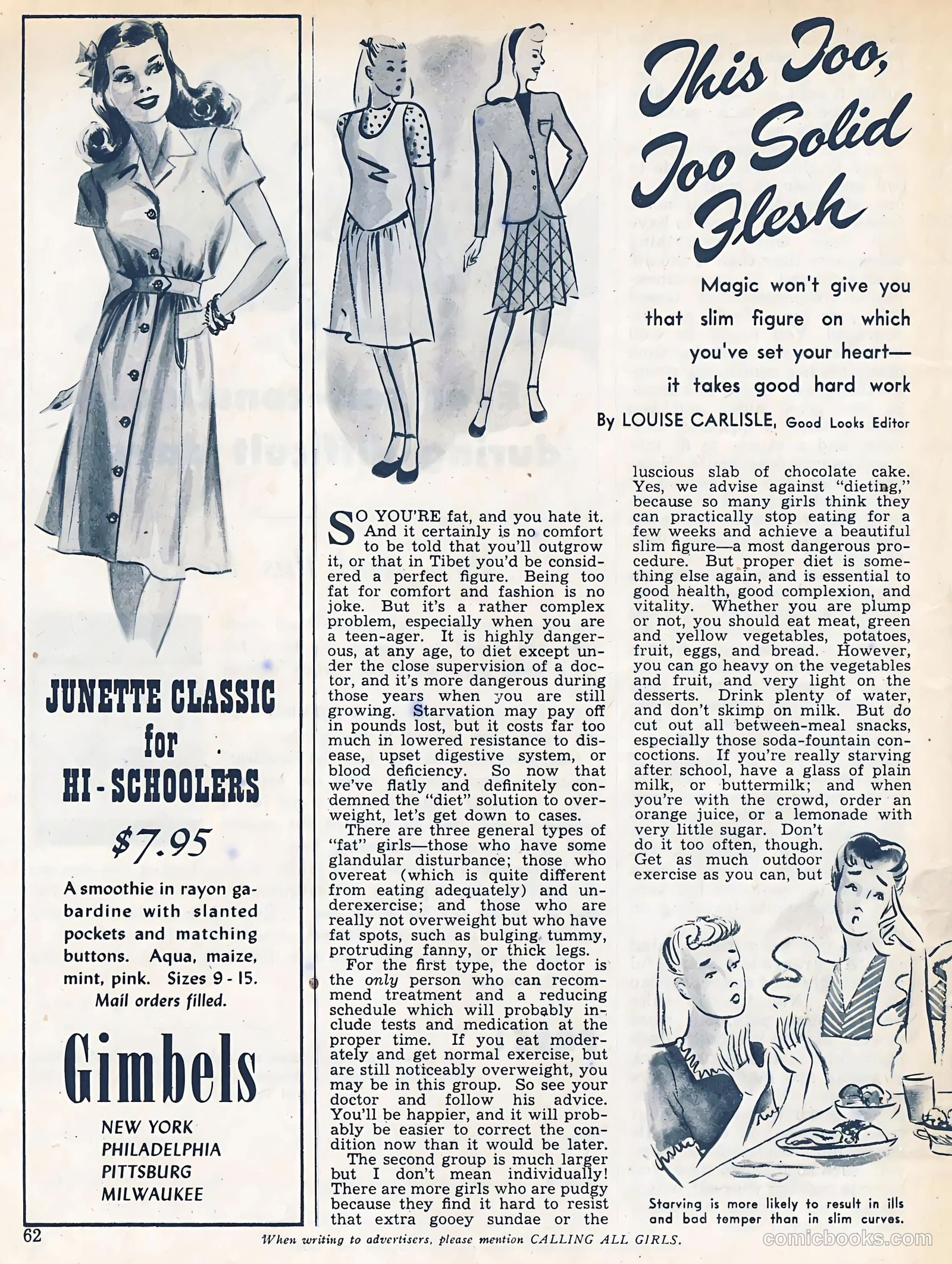 Calling All Girls #37 (1945, Parents' Magazine Press) — page 62 of 74